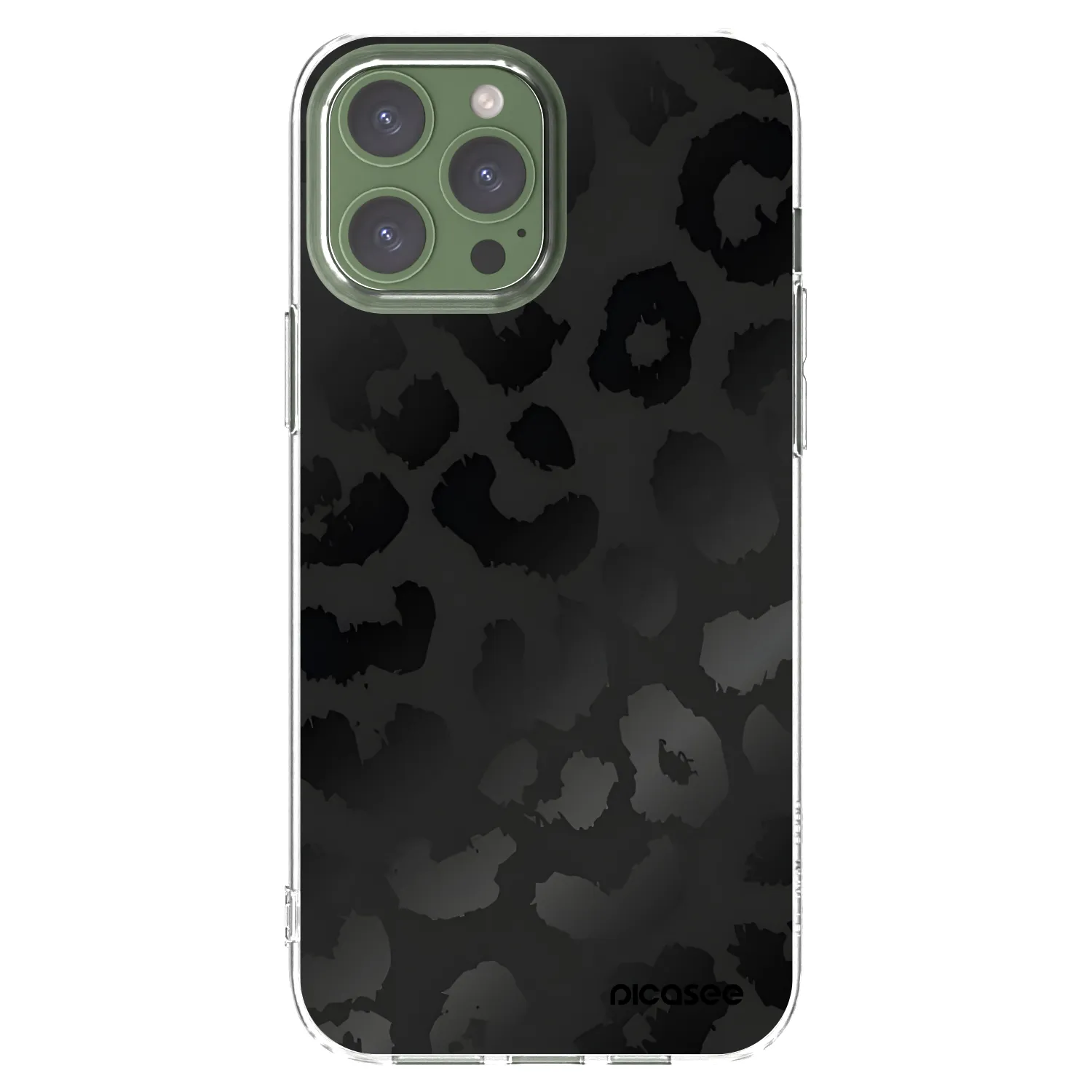 Picasee Apple iPhone 13 Pro Max Hülle - Transparentes Silikon - Midnight Leopard