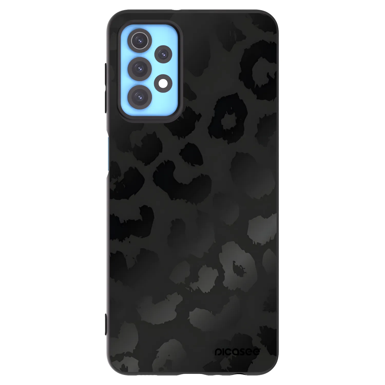 Picasee Samsung Galaxy A32 4G SM-A325F Hülle - Schwarzes Silikon - Midnight Leopard