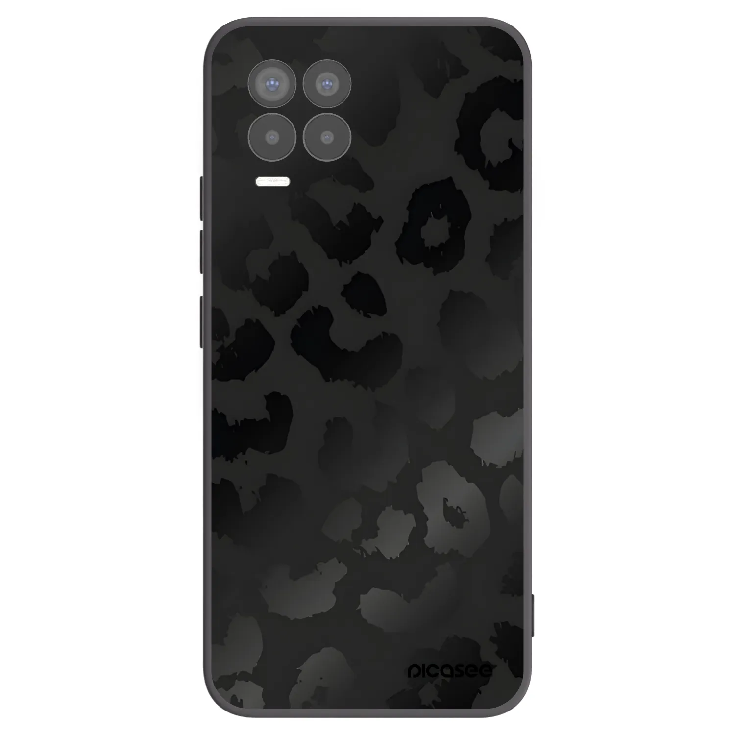 Picasee Realme 8 Pro Hülle - Schwarzes Silikon - Midnight Leopard