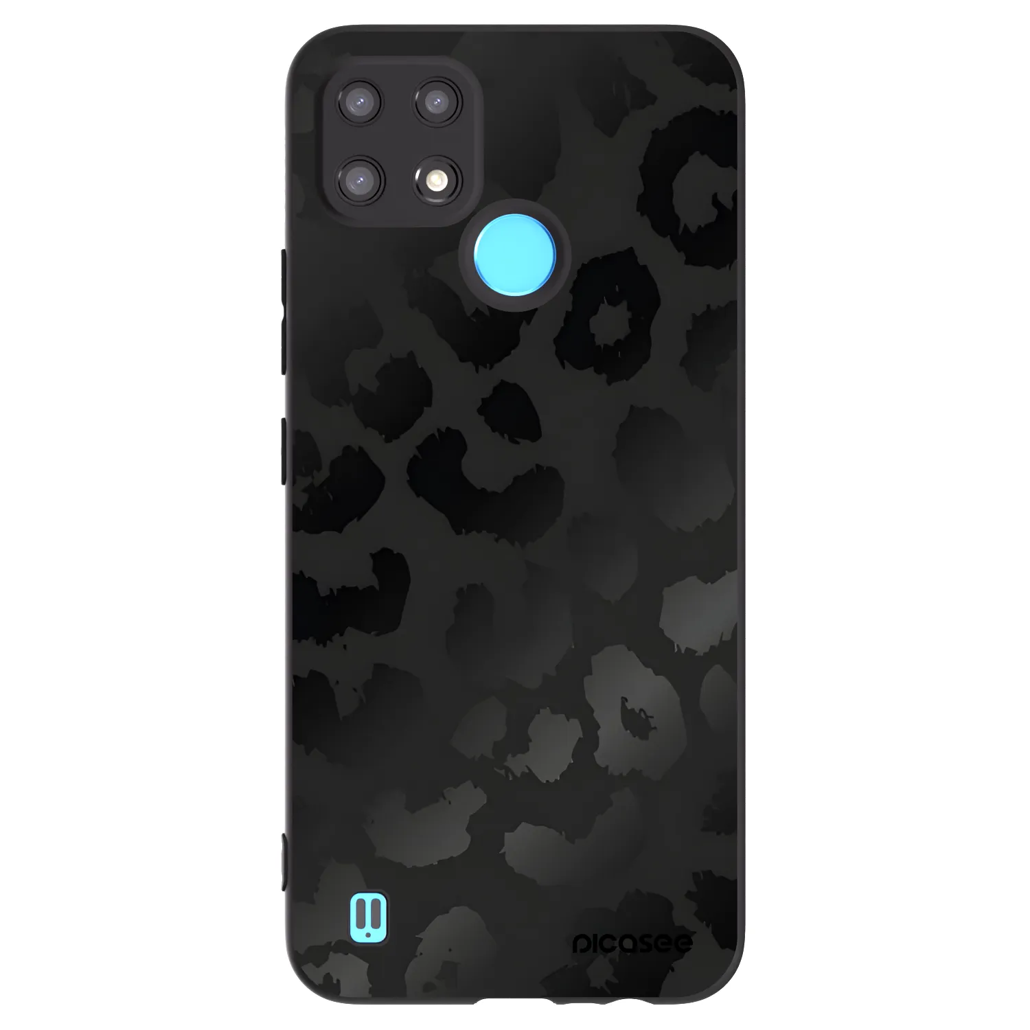 Picasee Realme C21 Hülle - Schwarzes Silikon - Midnight Leopard