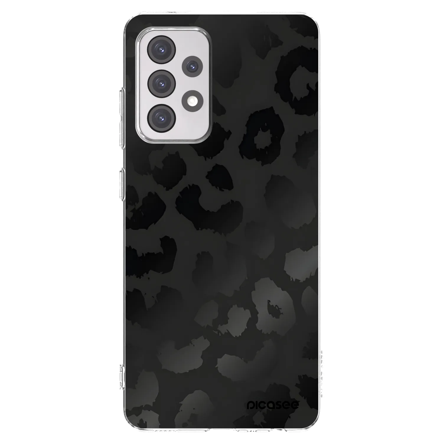 Picasee Samsung Galaxy A52s 5G A528B Hülle - Transparentes Silikon - Midnight Leopard