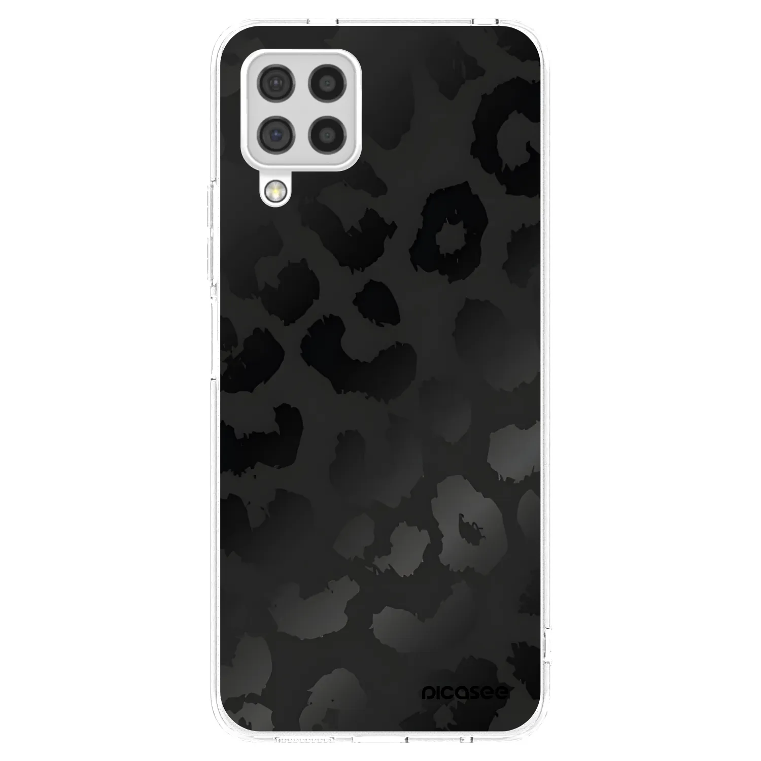 Picasee Samsung Galaxy A22 A225F 4G Hülle - Transparentes Silikon - Midnight Leopard