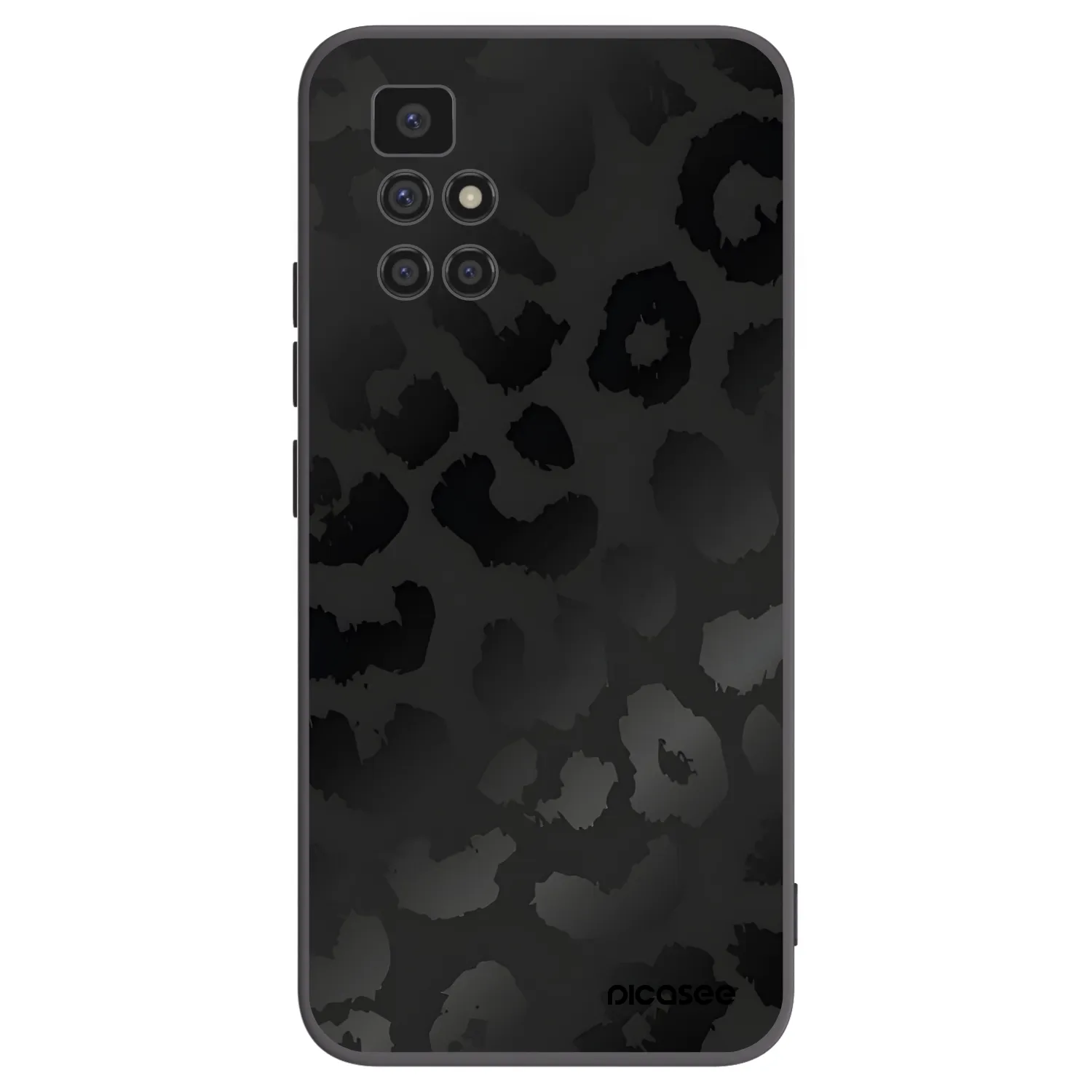 Picasee Xiaomi Redmi 10 Hülle - Schwarzes Silikon - Midnight Leopard