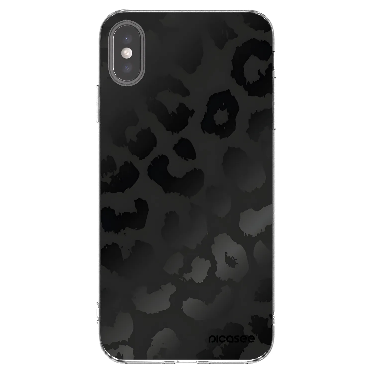Picasee Apple iPhone XS Max Hülle - Transparentes Silikon - Midnight Leopard