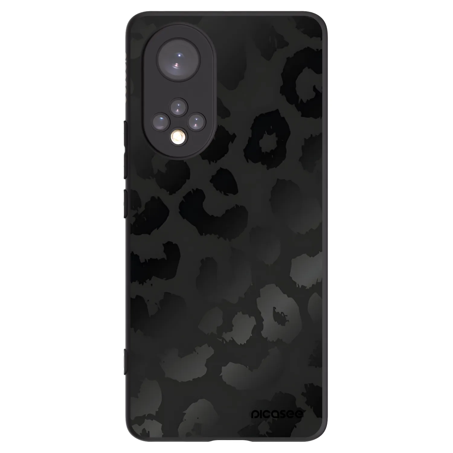 Picasee Honor 50 5G Hülle - Schwarzes Silikon - Midnight Leopard