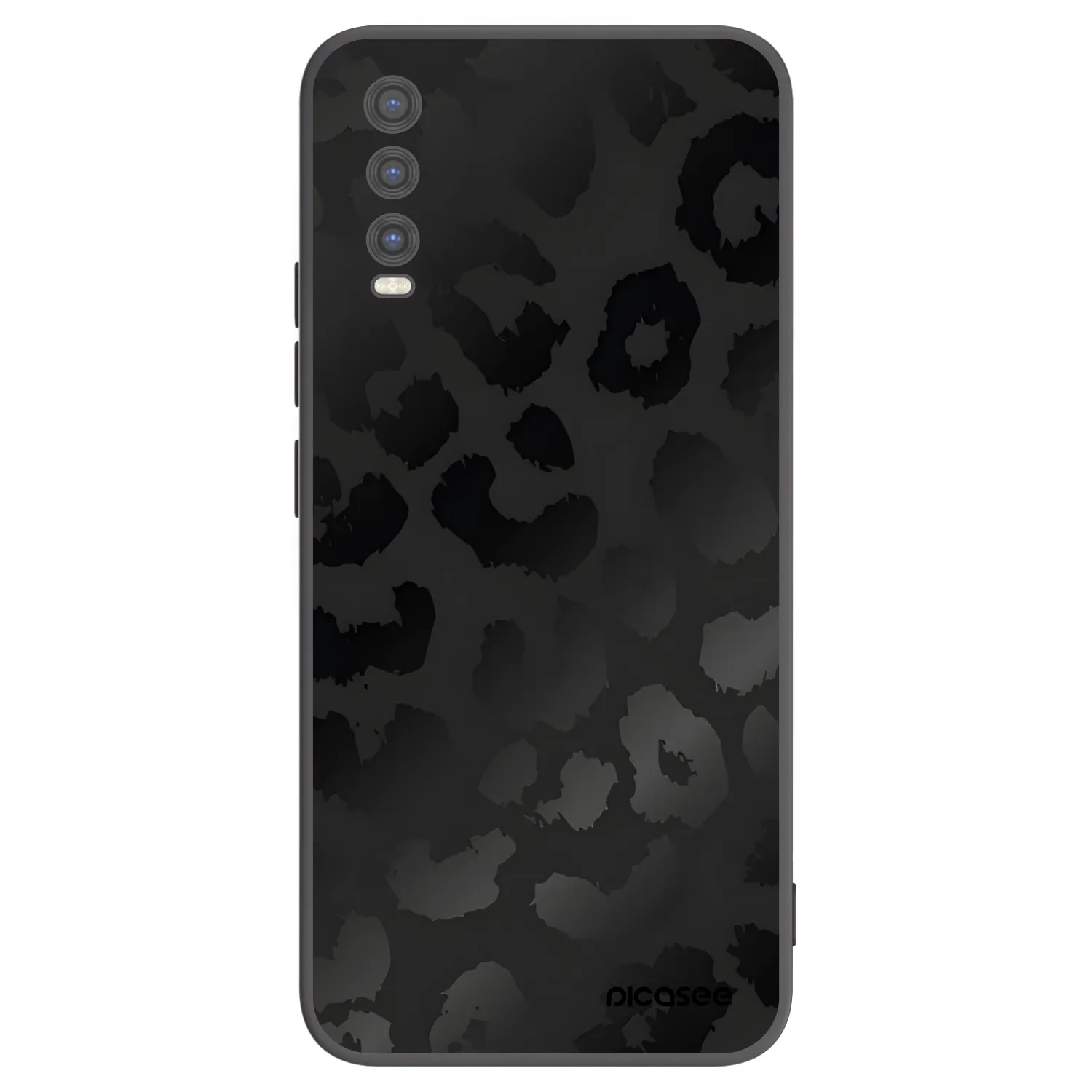 Picasee Vivo Y20s Hülle - Schwarzes Silikon - Midnight Leopard