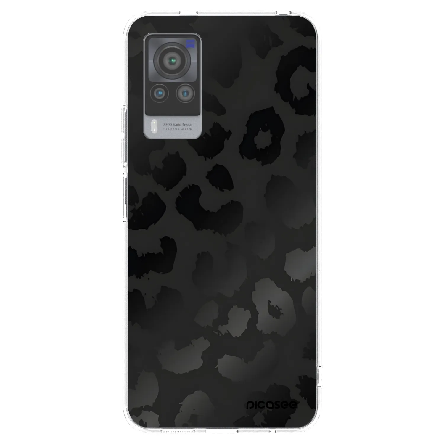 Picasee Vivo X60 Pro 5G Hülle - Transparentes Silikon - Midnight Leopard