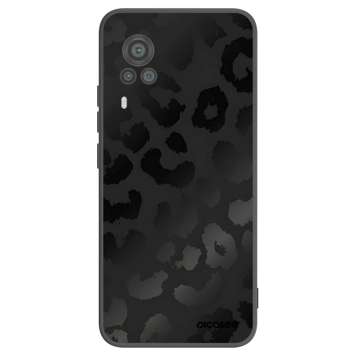 Picasee Vivo X60 Pro 5G Hülle - Schwarzes Silikon - Midnight Leopard