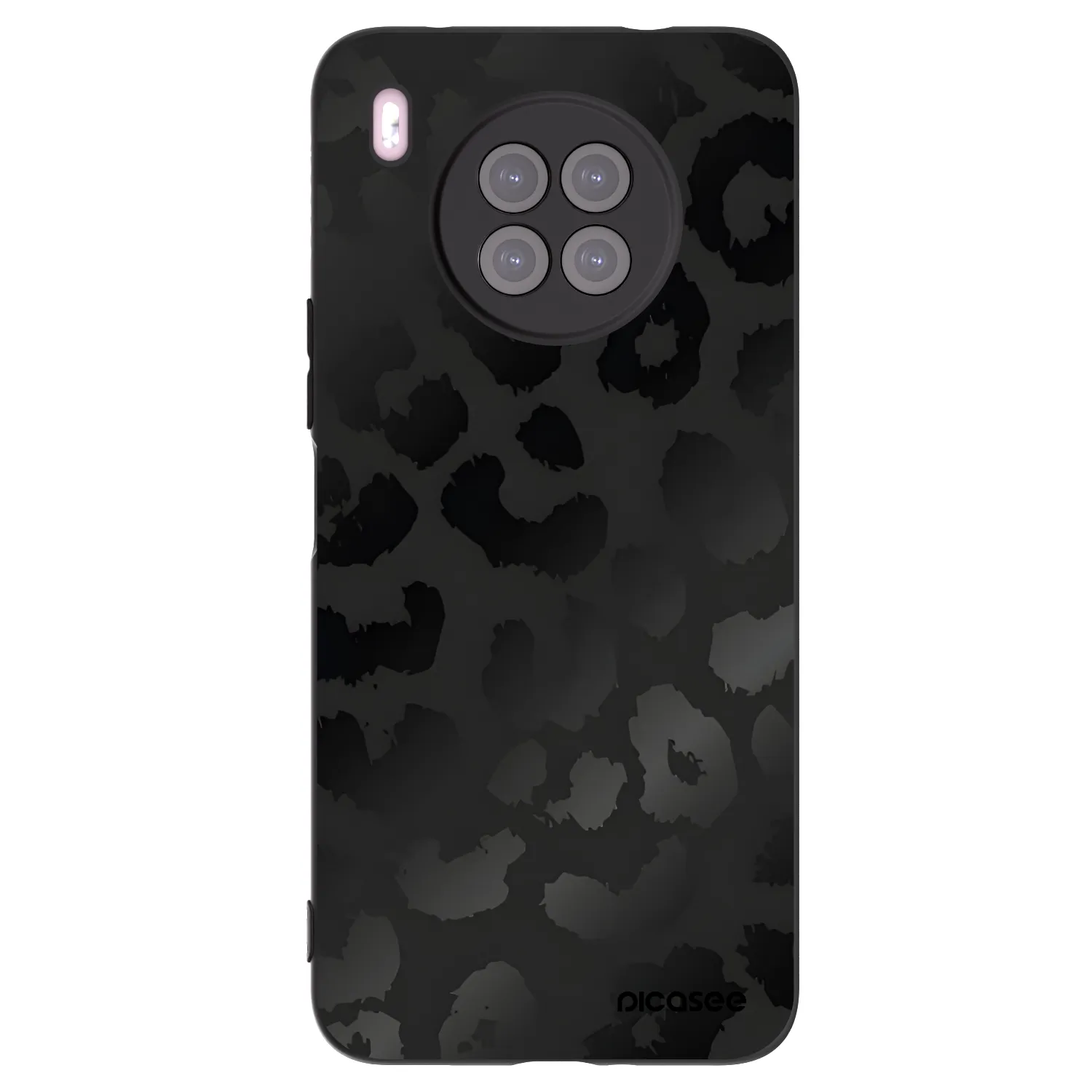 Picasee Huawei Nova 8i Hülle - Schwarzes Silikon - Midnight Leopard