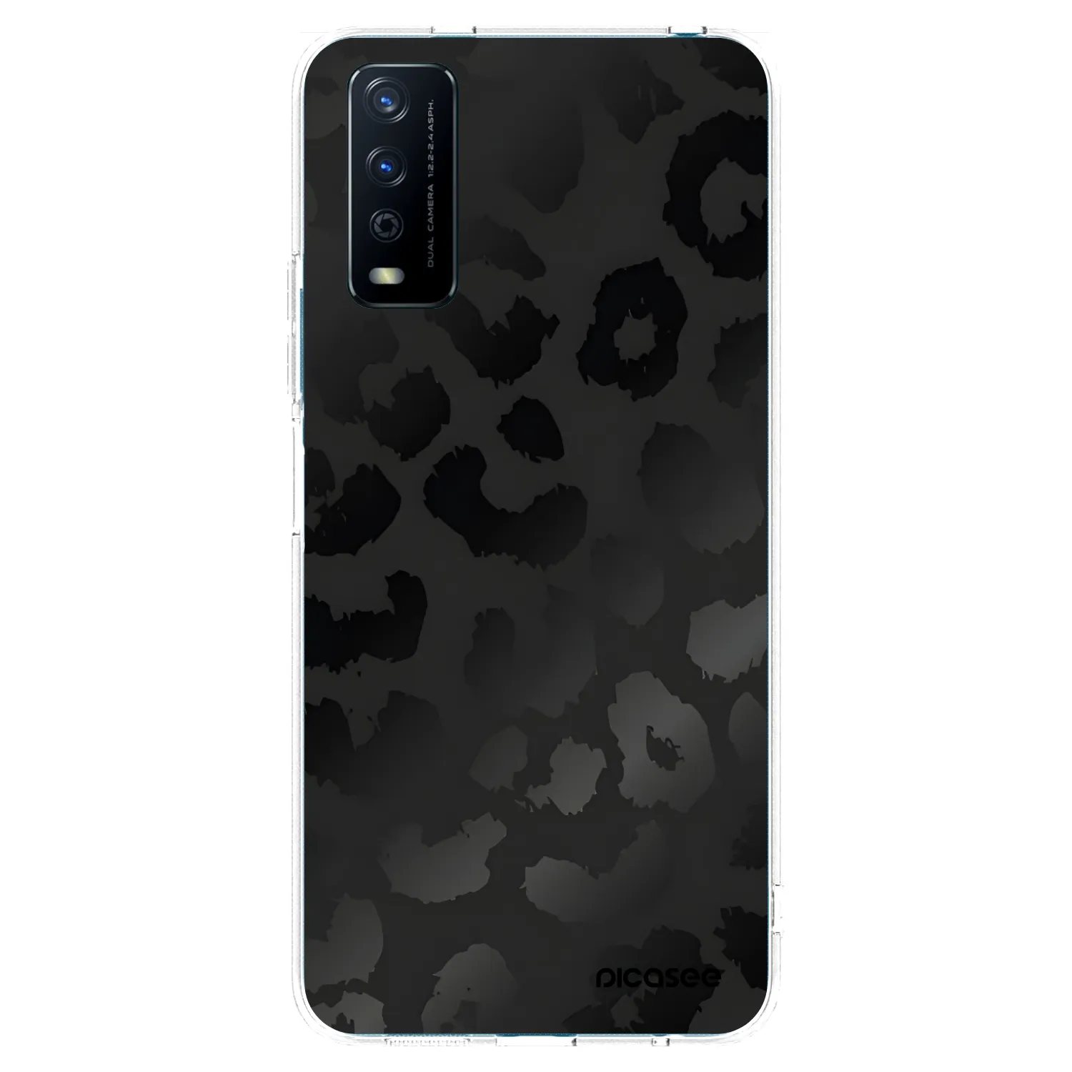 Picasee Vivo Y11s Hülle - Transparentes Silikon - Midnight Leopard