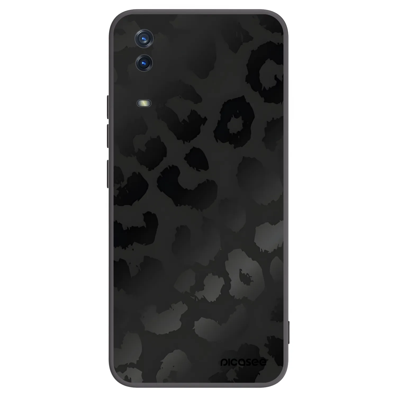 Picasee Vivo Y11s Hülle - Schwarzes Silikon - Midnight Leopard