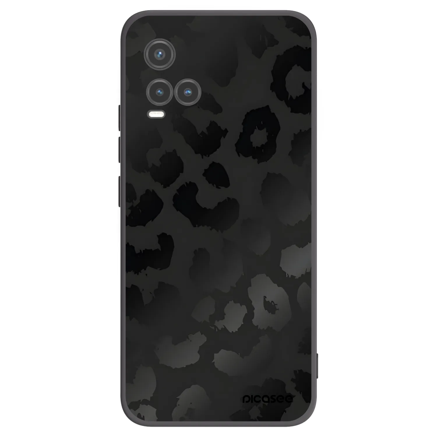 Picasee Vivo Y33s Hülle - Schwarzes Silikon - Midnight Leopard