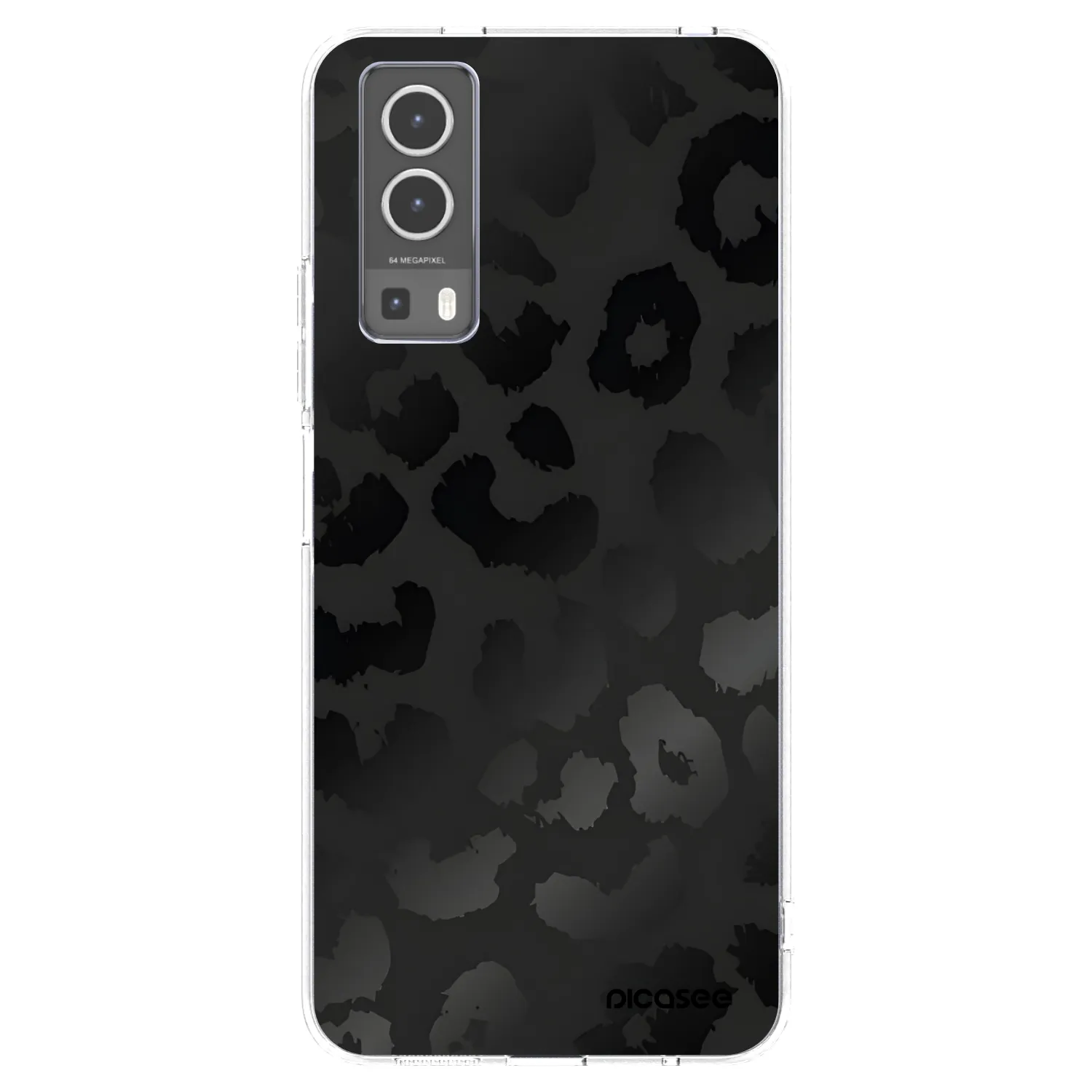 Picasee Vivo Y72 5G Hülle - Transparentes Silikon - Midnight Leopard