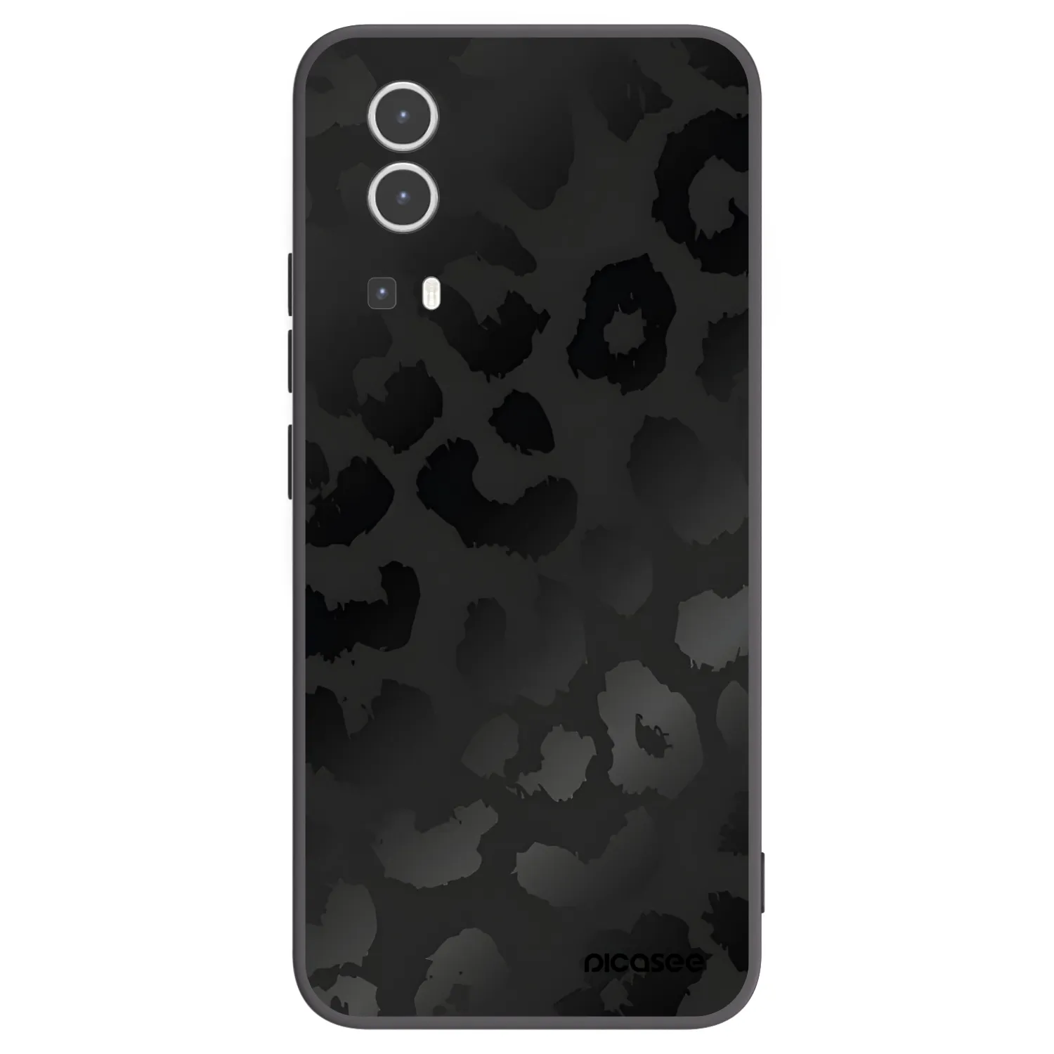 Picasee Vivo Y72 5G Hülle - Schwarzes Silikon - Midnight Leopard