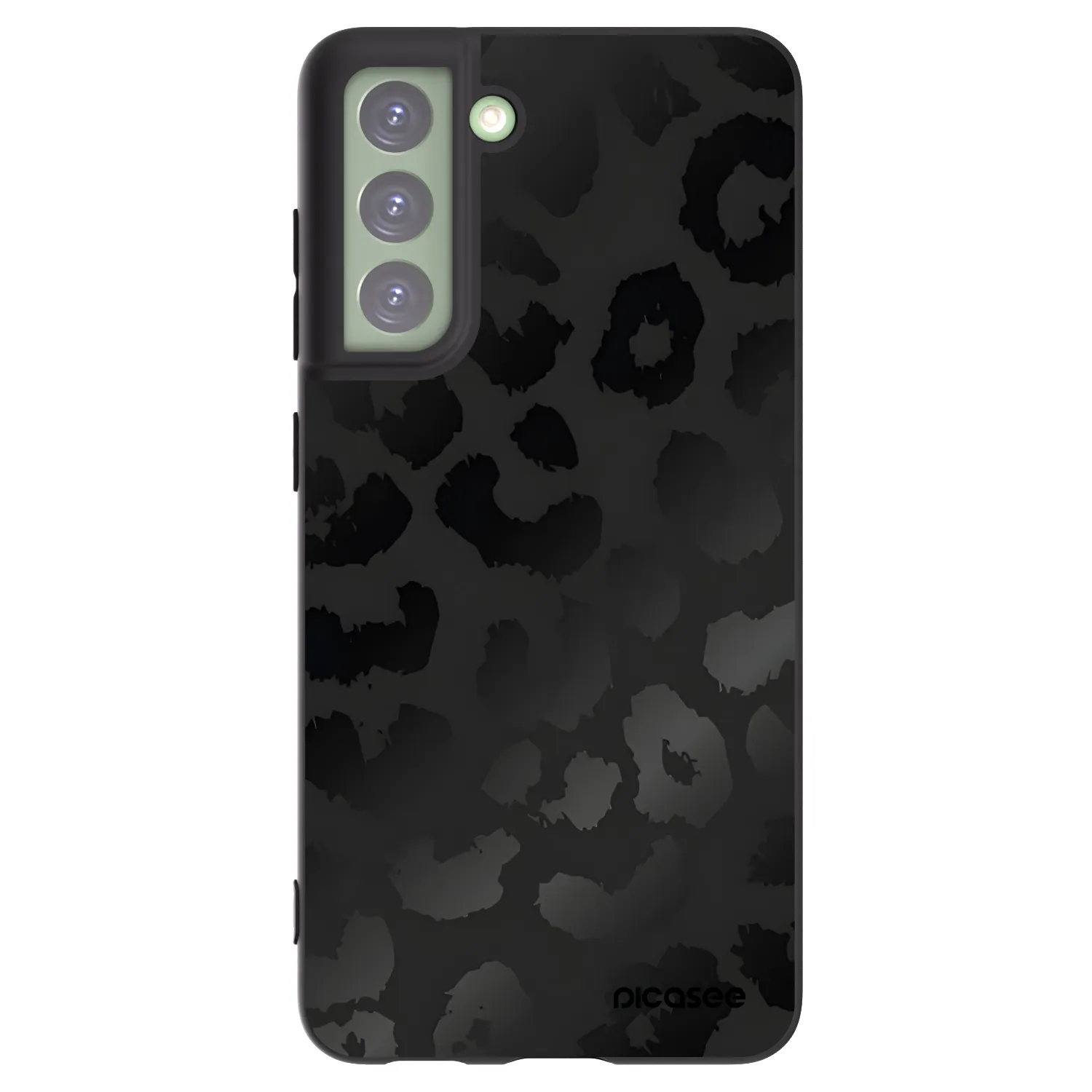 Picasee Samsung Galaxy S21 FE 5G Hülle - Schwarzes Silikon - Midnight Leopard