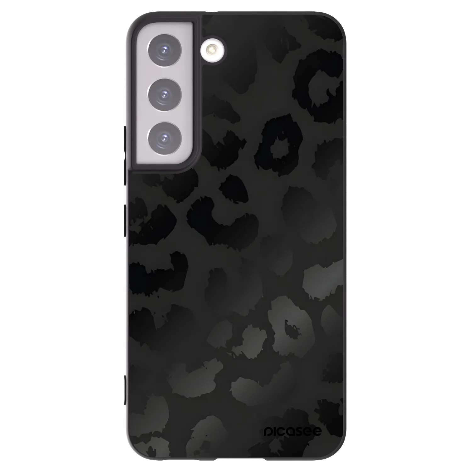 Picasee Samsung Galaxy S22 5G Hülle - Schwarzes Silikon - Midnight Leopard