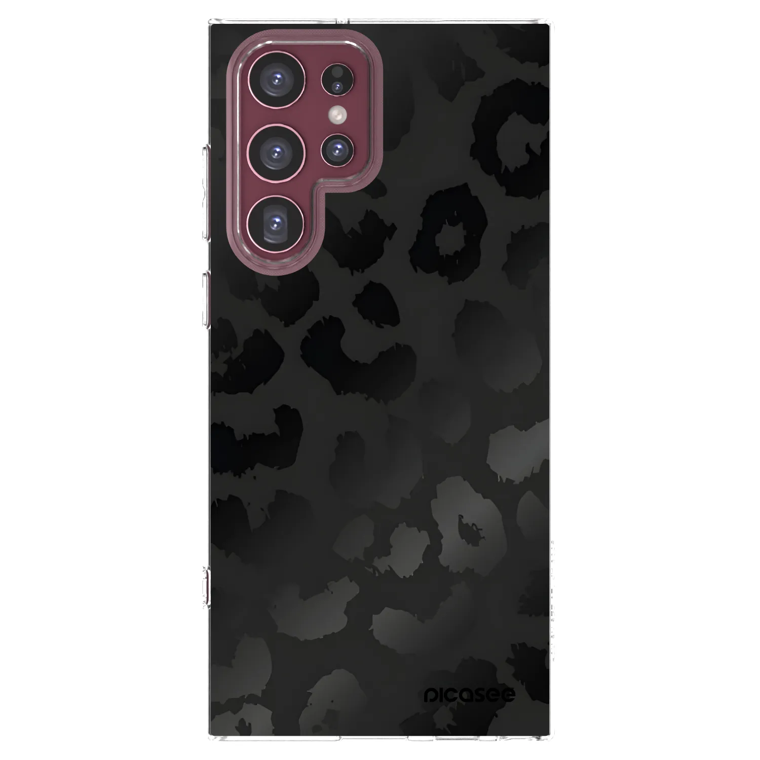 Picasee Samsung Galaxy S22 Ultra 5G Hülle - Transparentes Silikon - Midnight Leopard