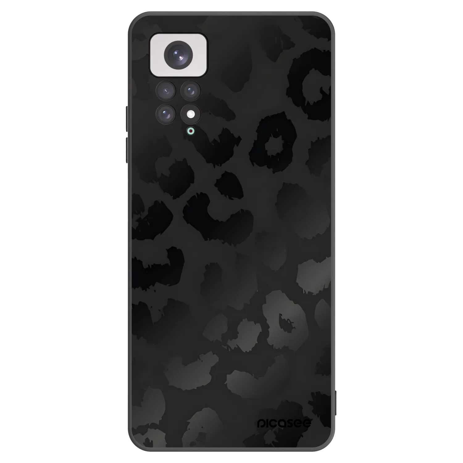 Picasee Xiaomi Redmi Note 11 Hülle - Schwarzes Silikon - Midnight Leopard