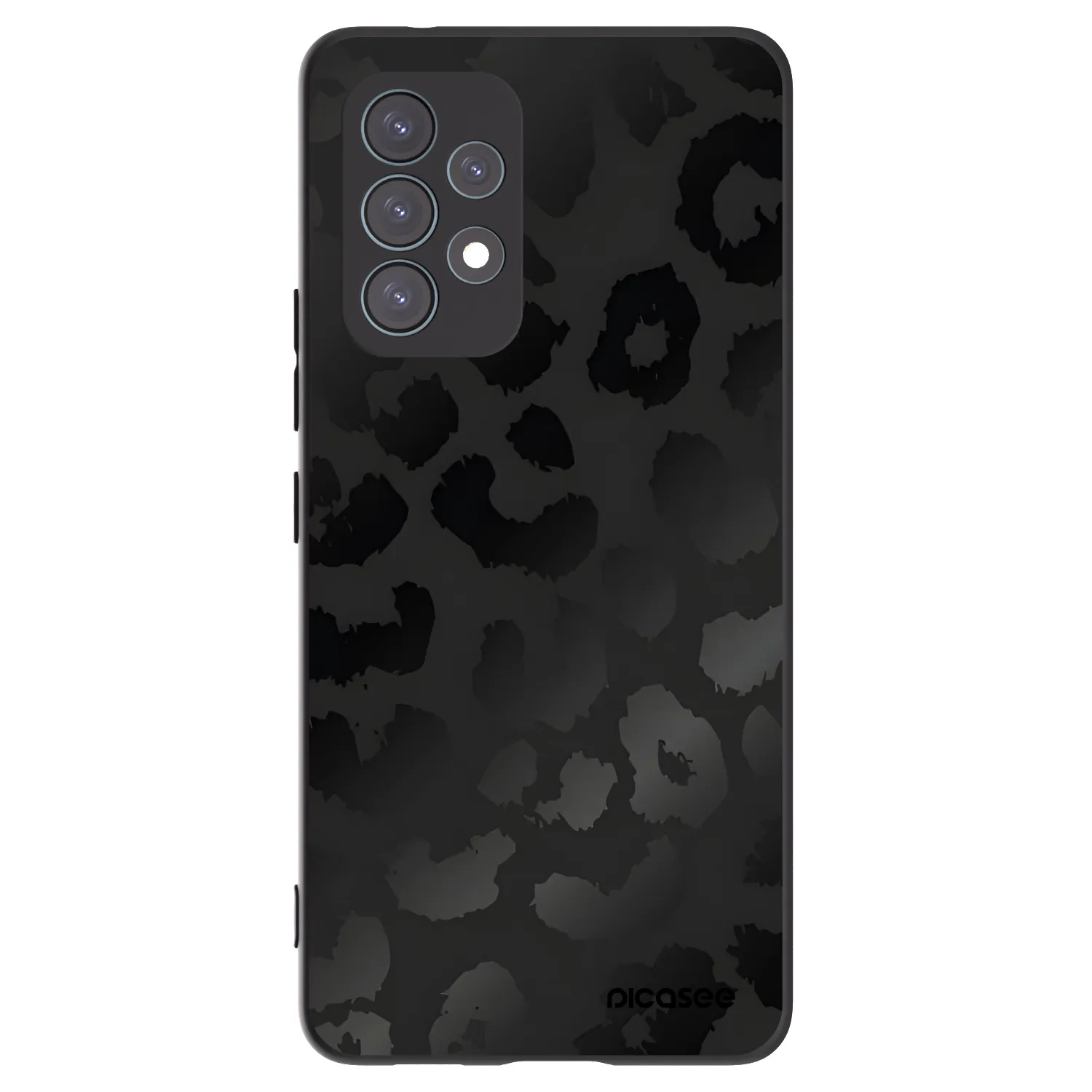 Picasee Samsung Galaxy A53 5G A536 Hülle - Schwarzes Silikon - Midnight Leopard