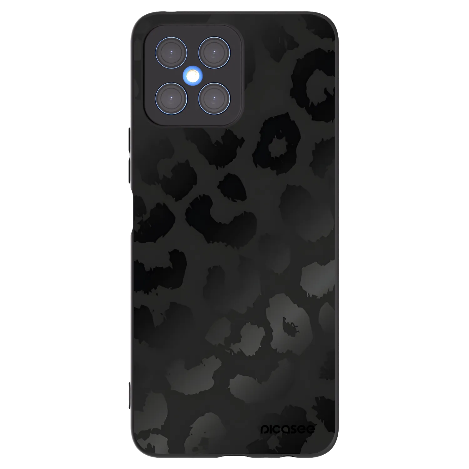 Picasee Honor X8 4G Hülle - Schwarzes Silikon - Midnight Leopard