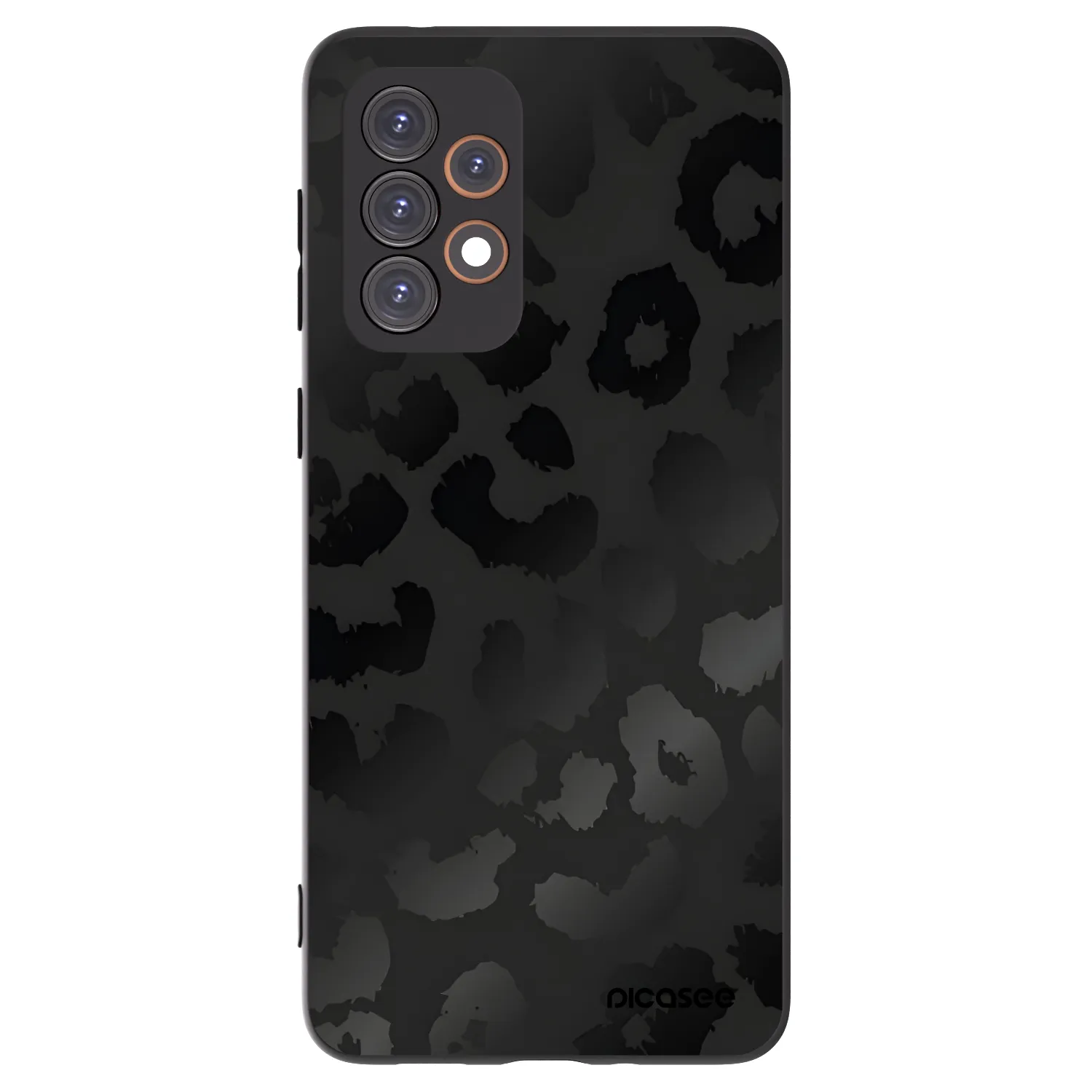 Picasee Samsung Galaxy A33 5G A336 Hülle - Schwarzes Silikon - Midnight Leopard