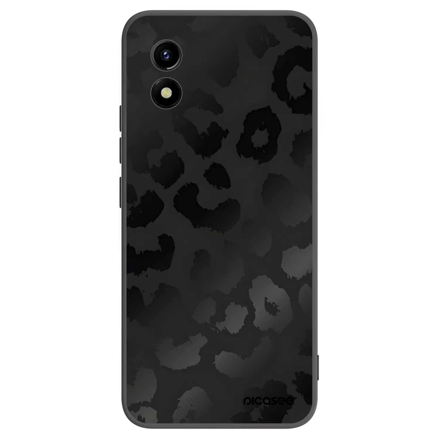 Picasee Vivo Y01 Hülle - Schwarzes Silikon - Midnight Leopard
