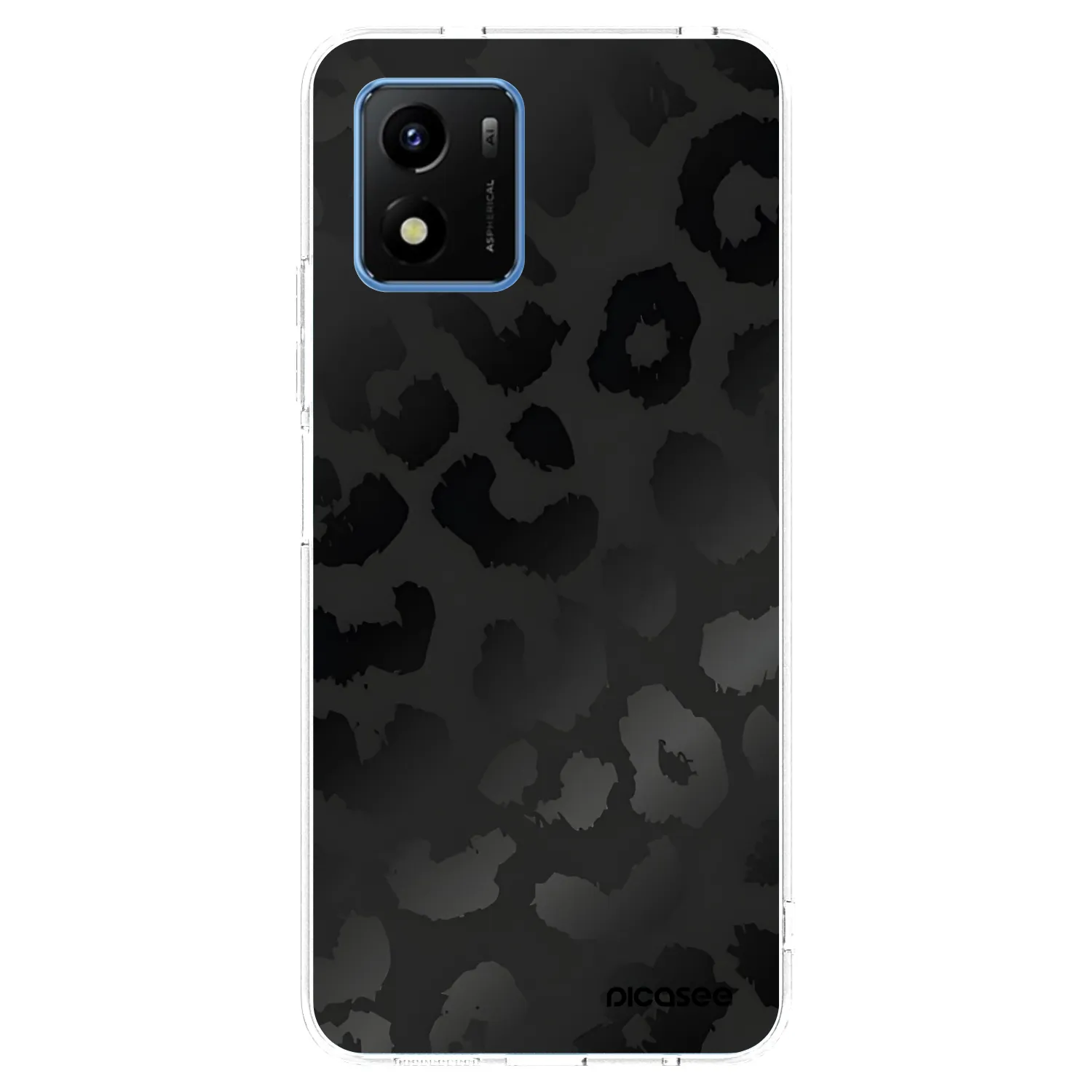 Picasee Vivo Y01 Hülle - Transparentes Silikon - Midnight Leopard