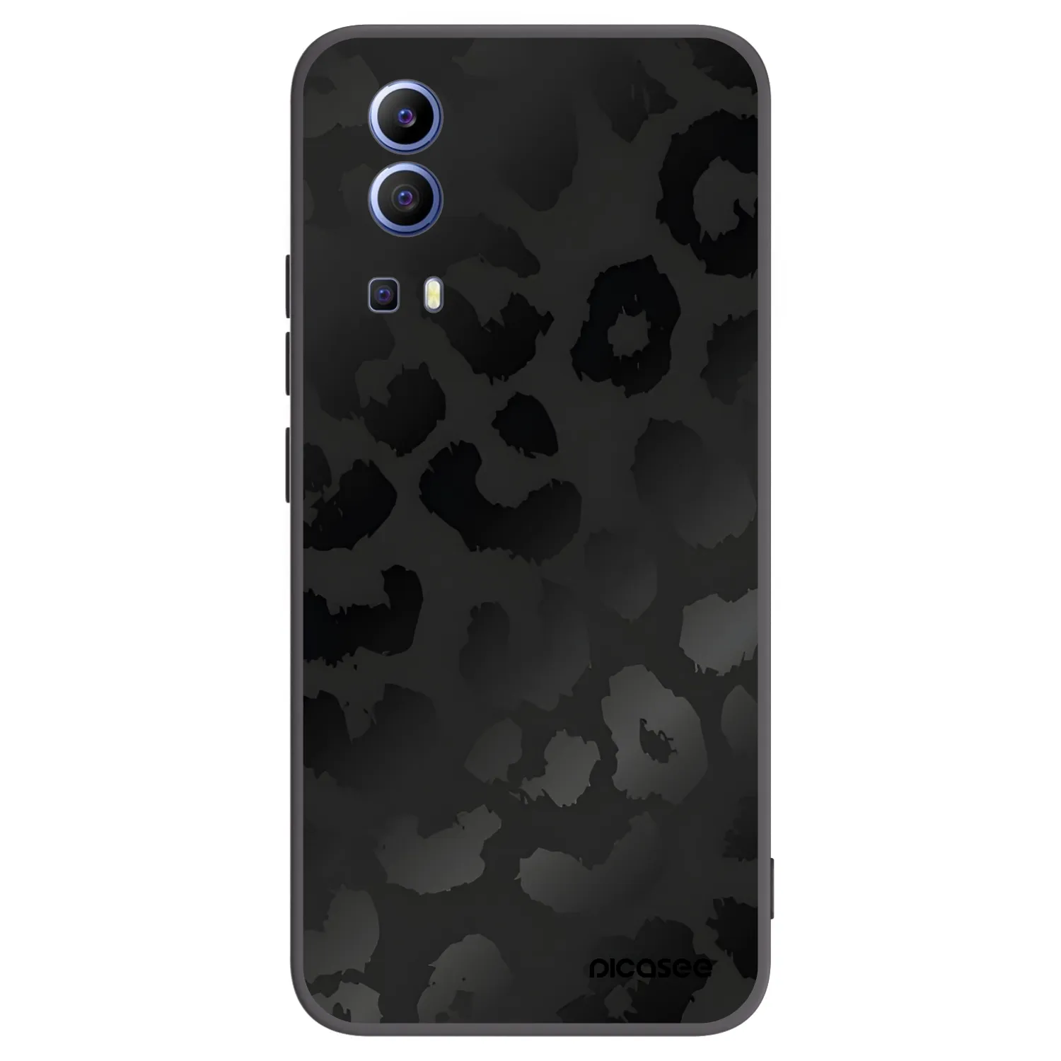 Picasee Vivo Y52 5G Hülle - Schwarzes Silikon - Midnight Leopard