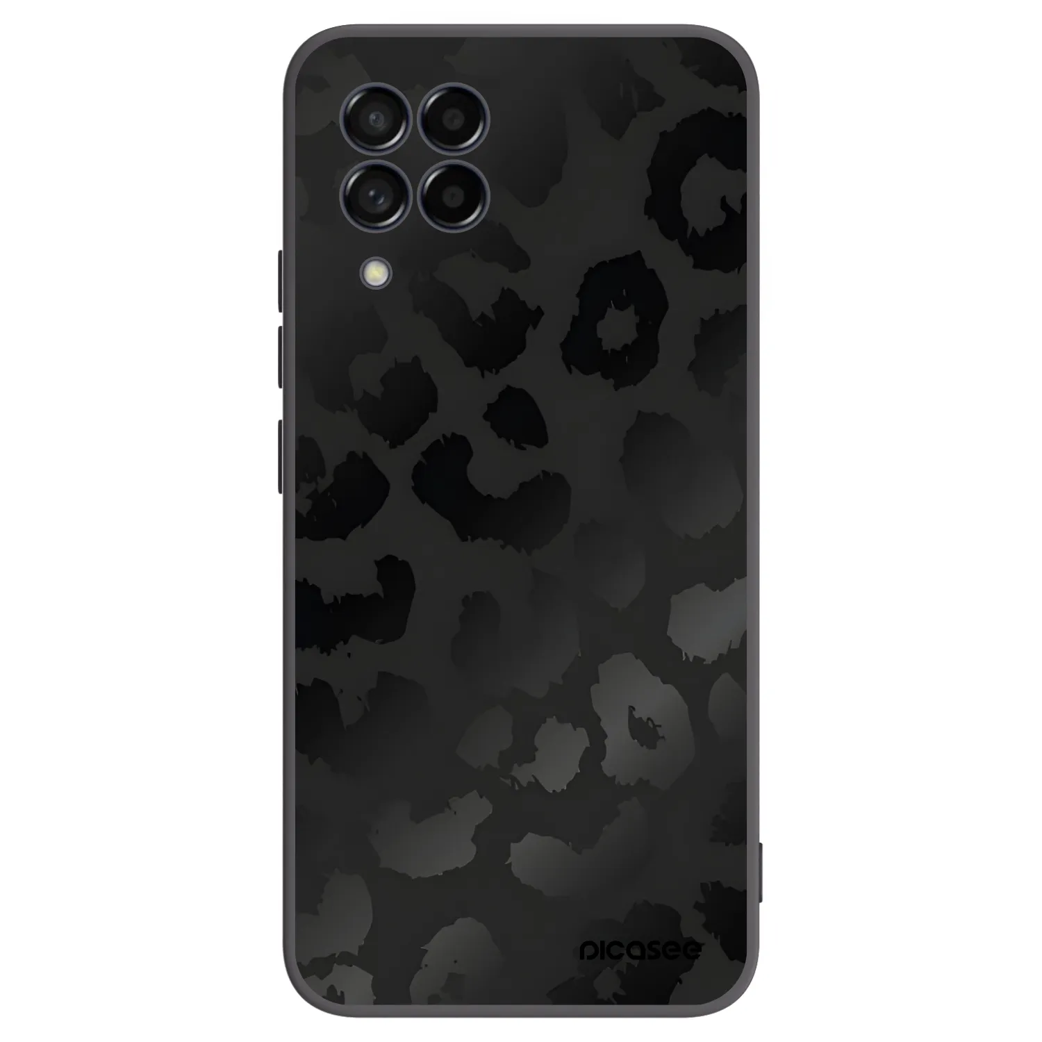 Picasee Samsung Galaxy M53 5G Hülle - Schwarzes Silikon - Midnight Leopard