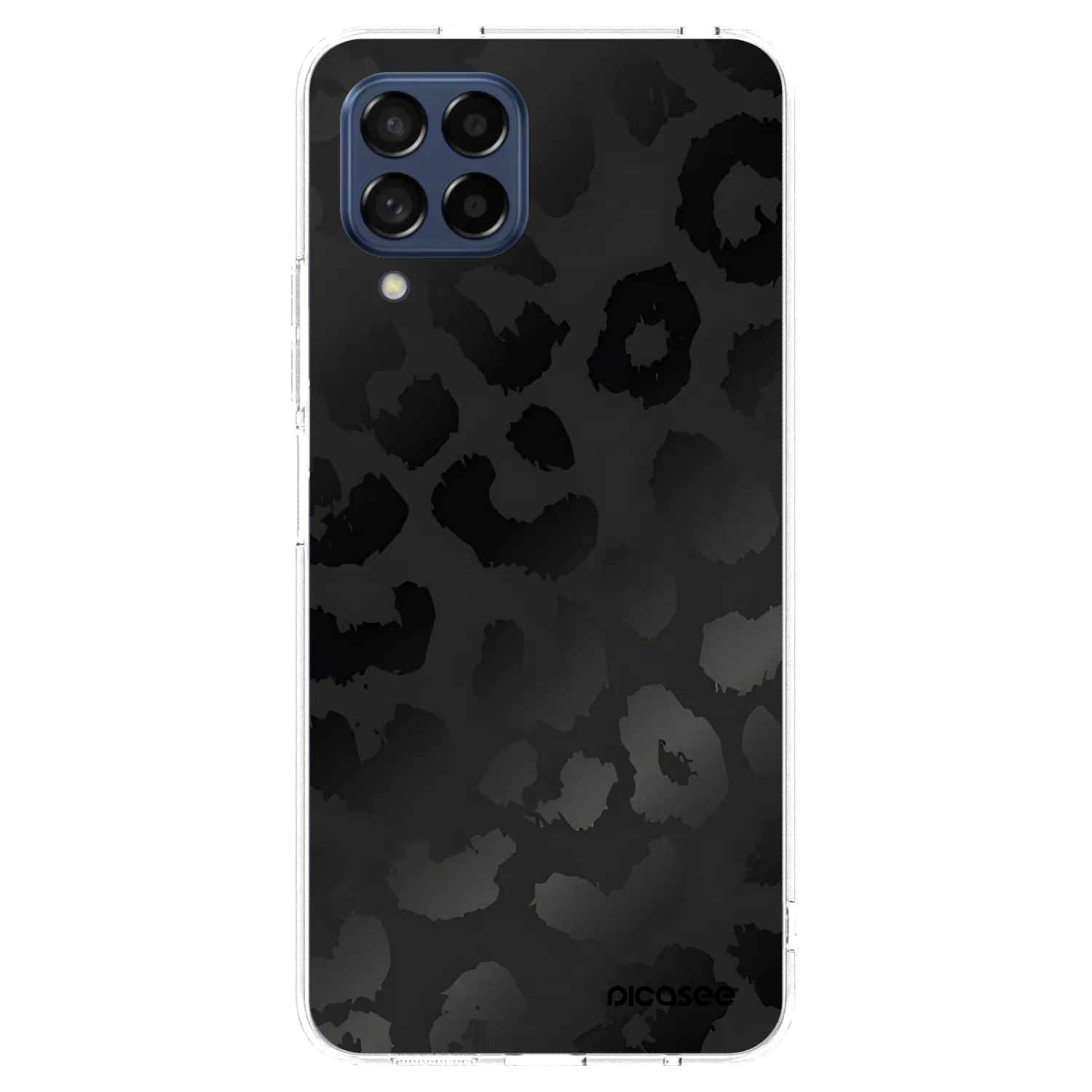 Picasee Samsung Galaxy M53 5G Hülle - Transparentes Silikon - Midnight Leopard