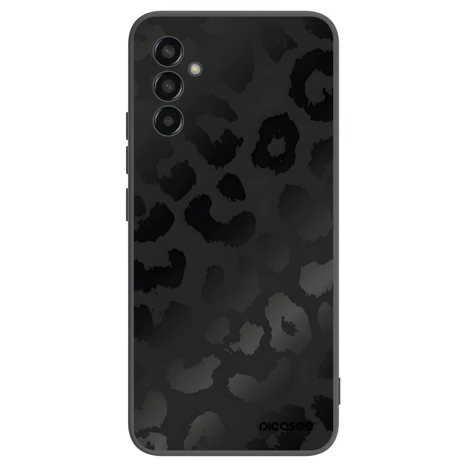 Picasee Samsung Galaxy M13 M135F Hülle - Schwarzes Silikon - Midnight Leopard