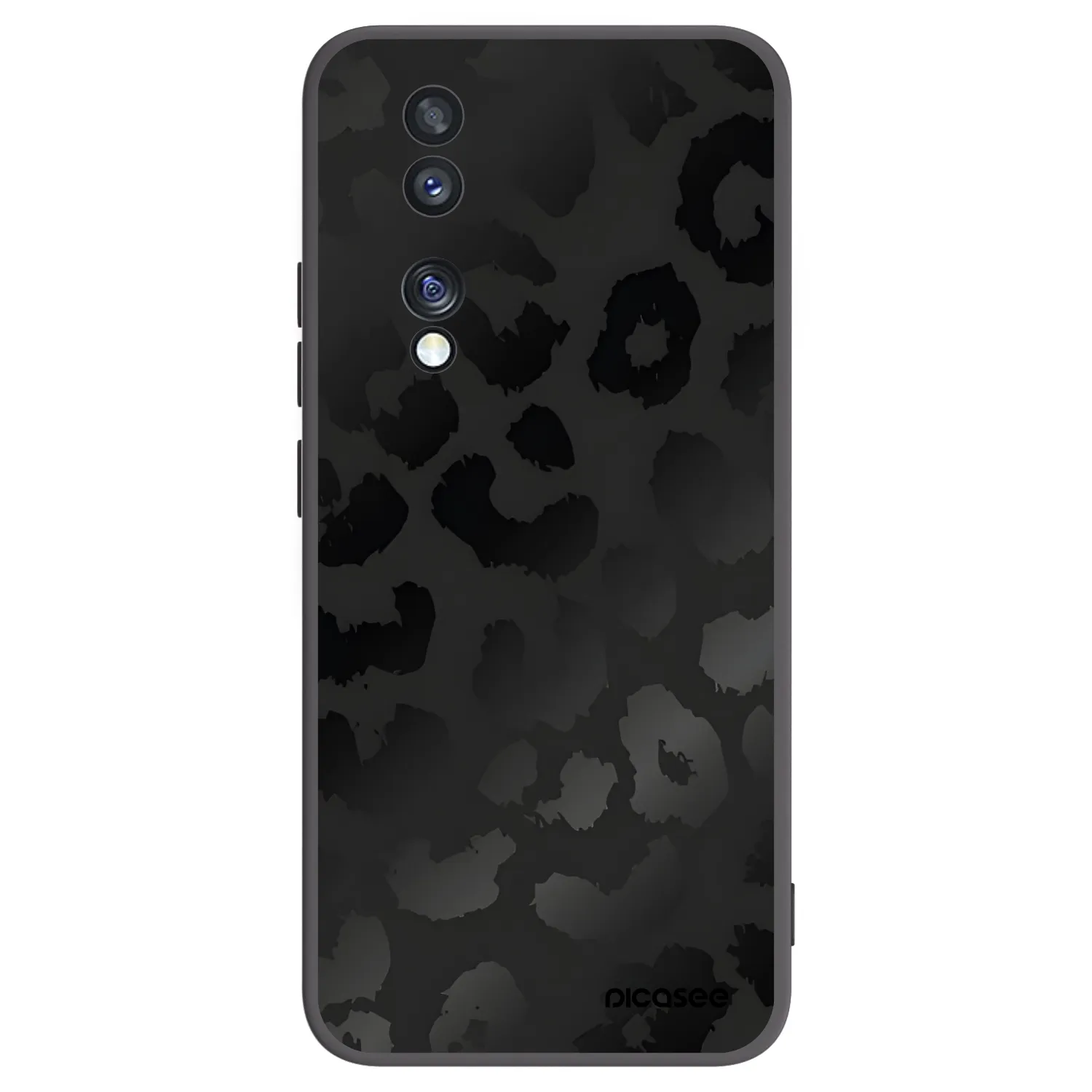 Picasee Honor 70 Hülle - Schwarzes Silikon - Midnight Leopard