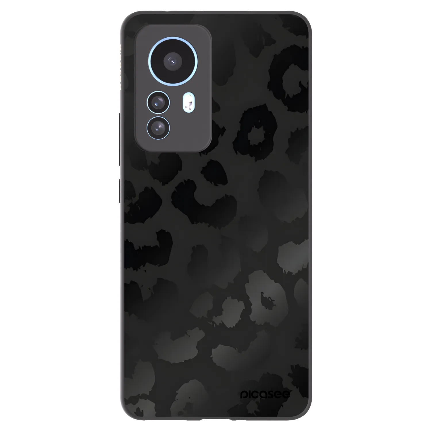 Picasee Xiaomi 12T Hülle - Schwarzes Silikon - Midnight Leopard