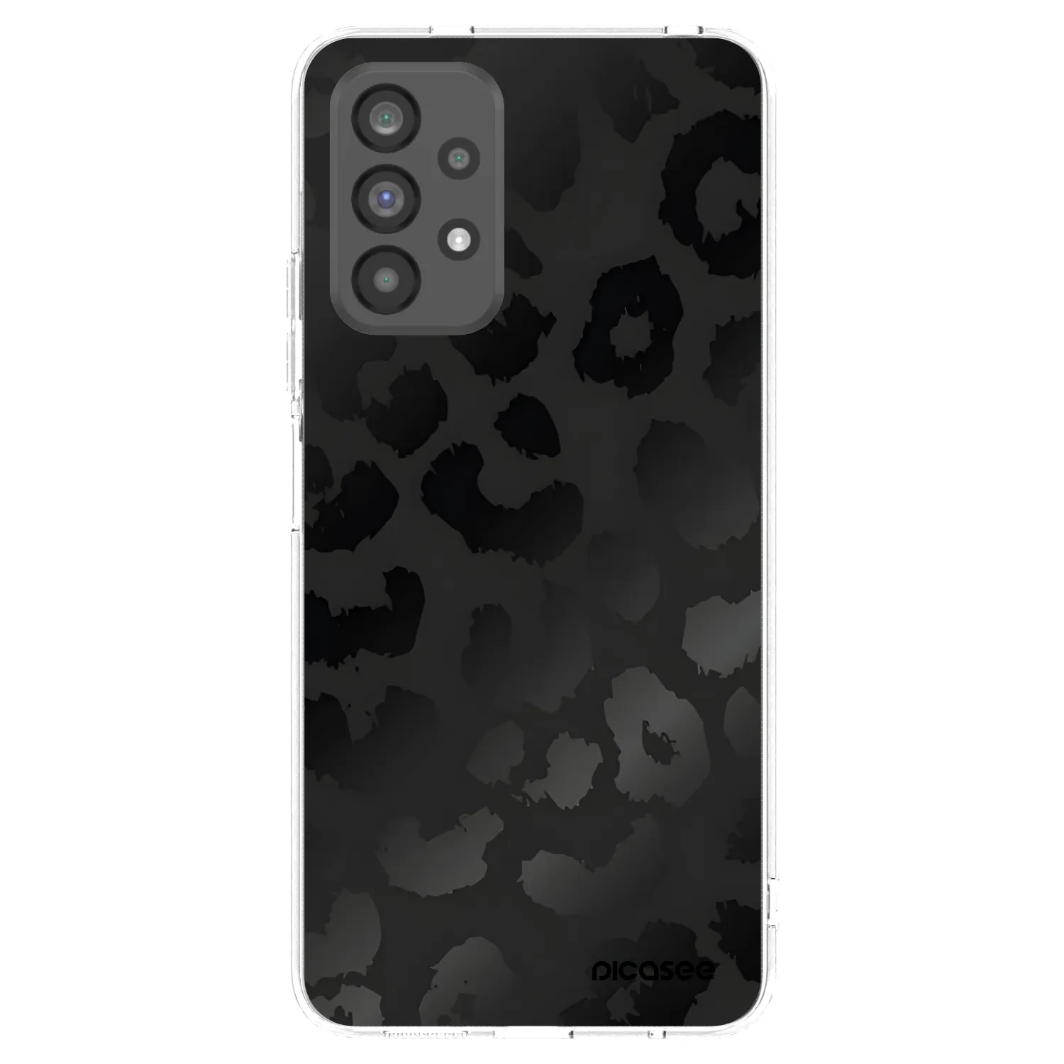 Picasee Samsung Galaxy A73 5G Hülle - Transparentes Silikon - Midnight Leopard