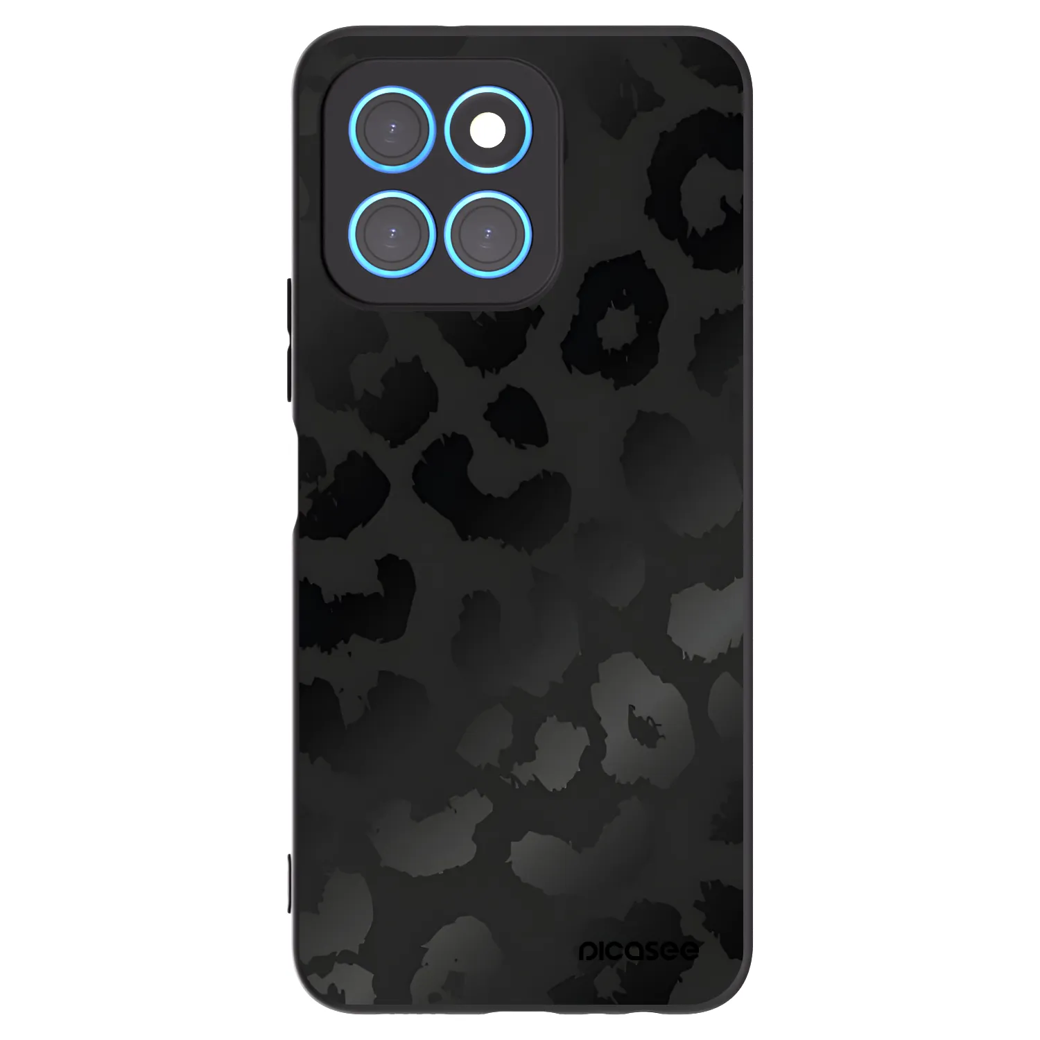 Picasee Honor X8 5G Hülle - Schwarzes Silikon - Midnight Leopard