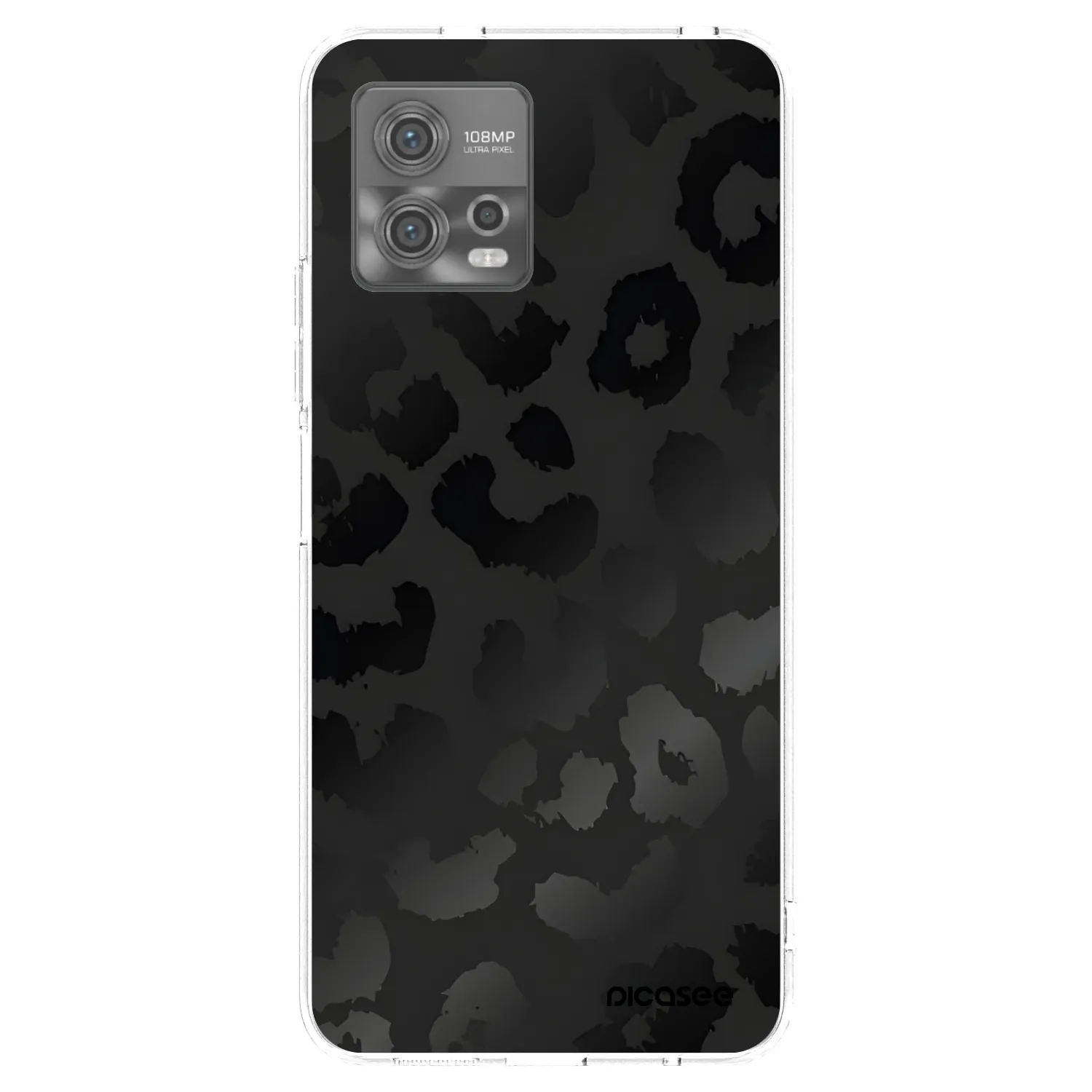 Picasee Motorola Moto G72 Hülle - Transparentes Silikon - Midnight Leopard