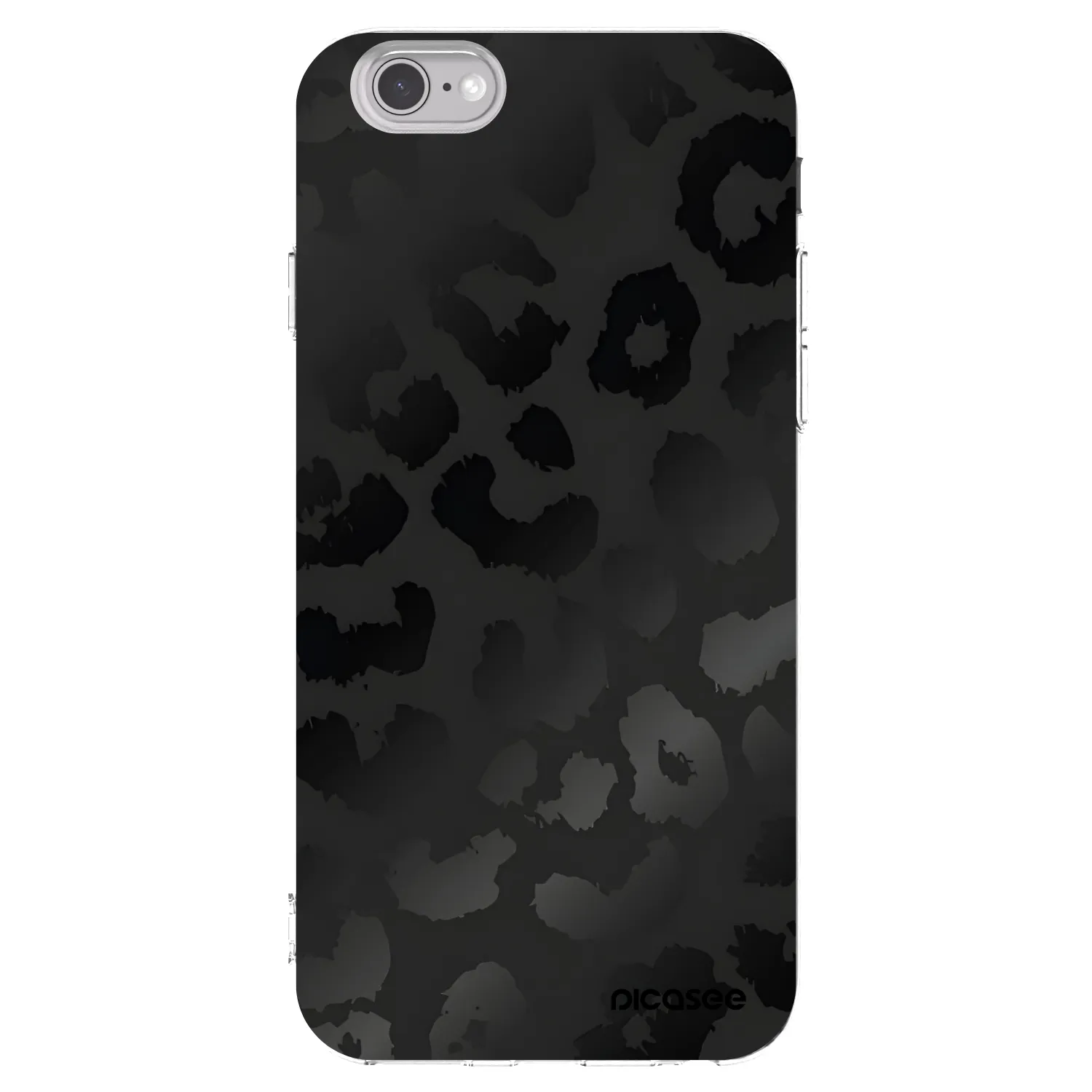 Picasee Apple iPhone 6/6S Hülle - Transparentes Silikon - Midnight Leopard