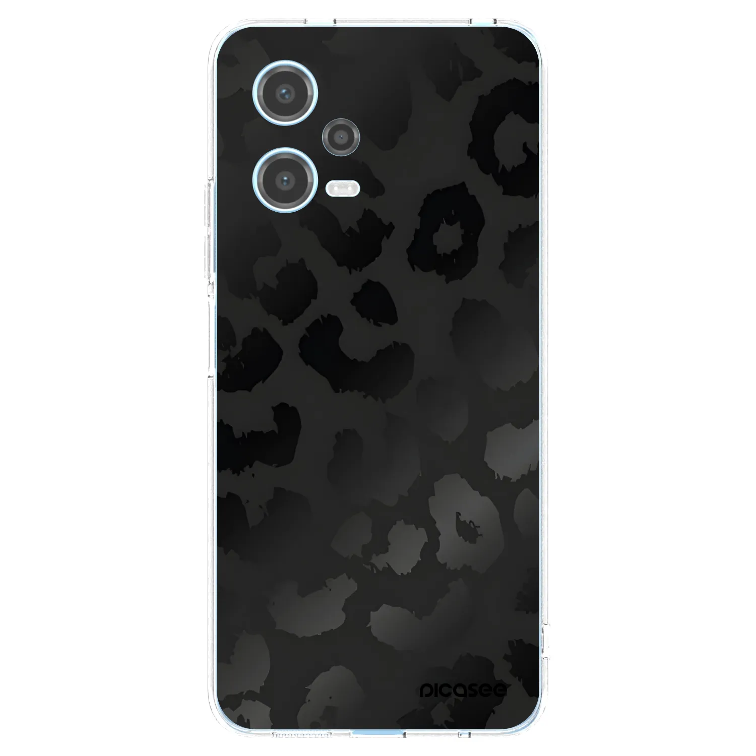 Picasee Xiaomi Redmi Note 12 5G Hülle - Transparentes Silikon - Midnight Leopard