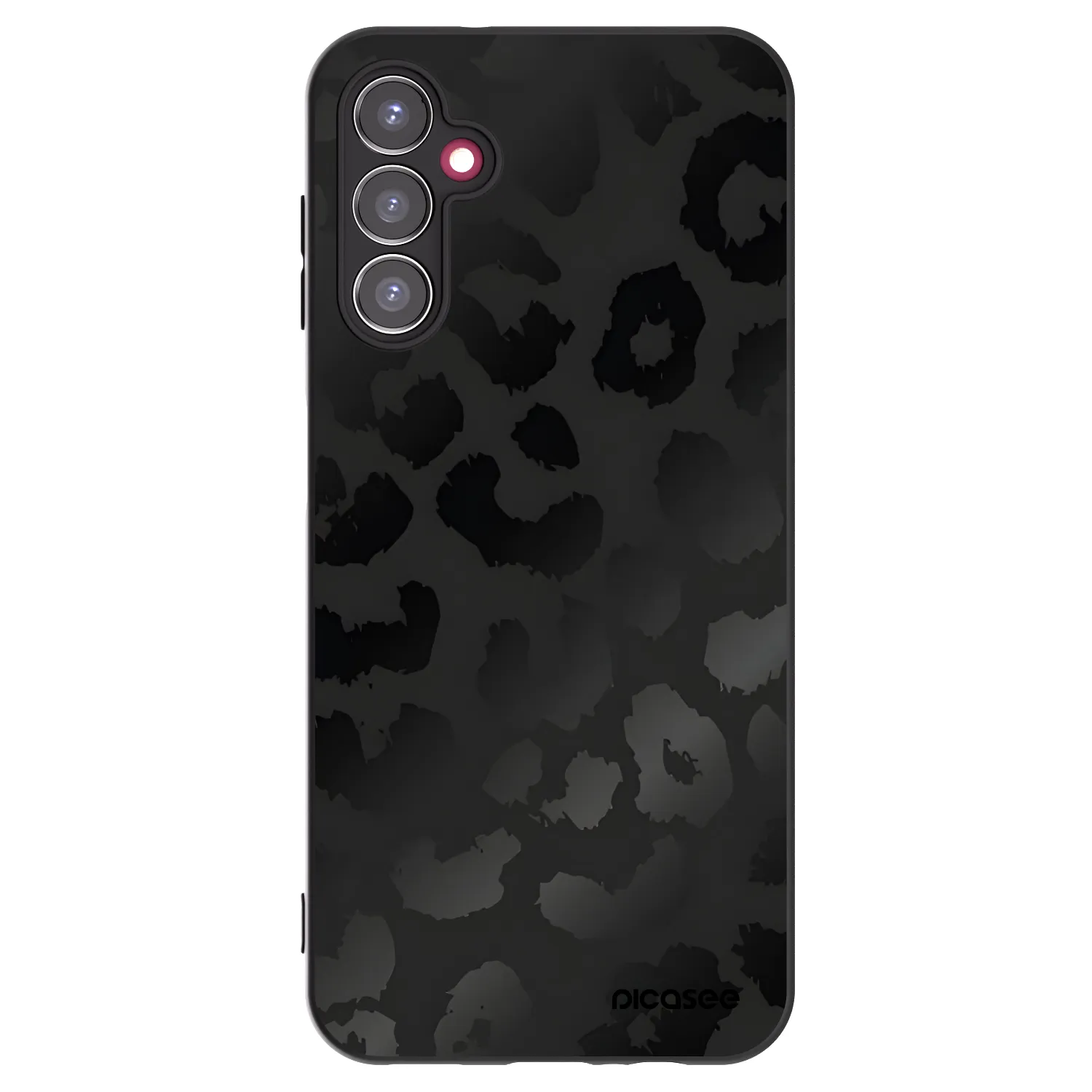 Picasee Samsung Galaxy A14 4G A145R Hülle - Schwarzes Silikon - Midnight Leopard
