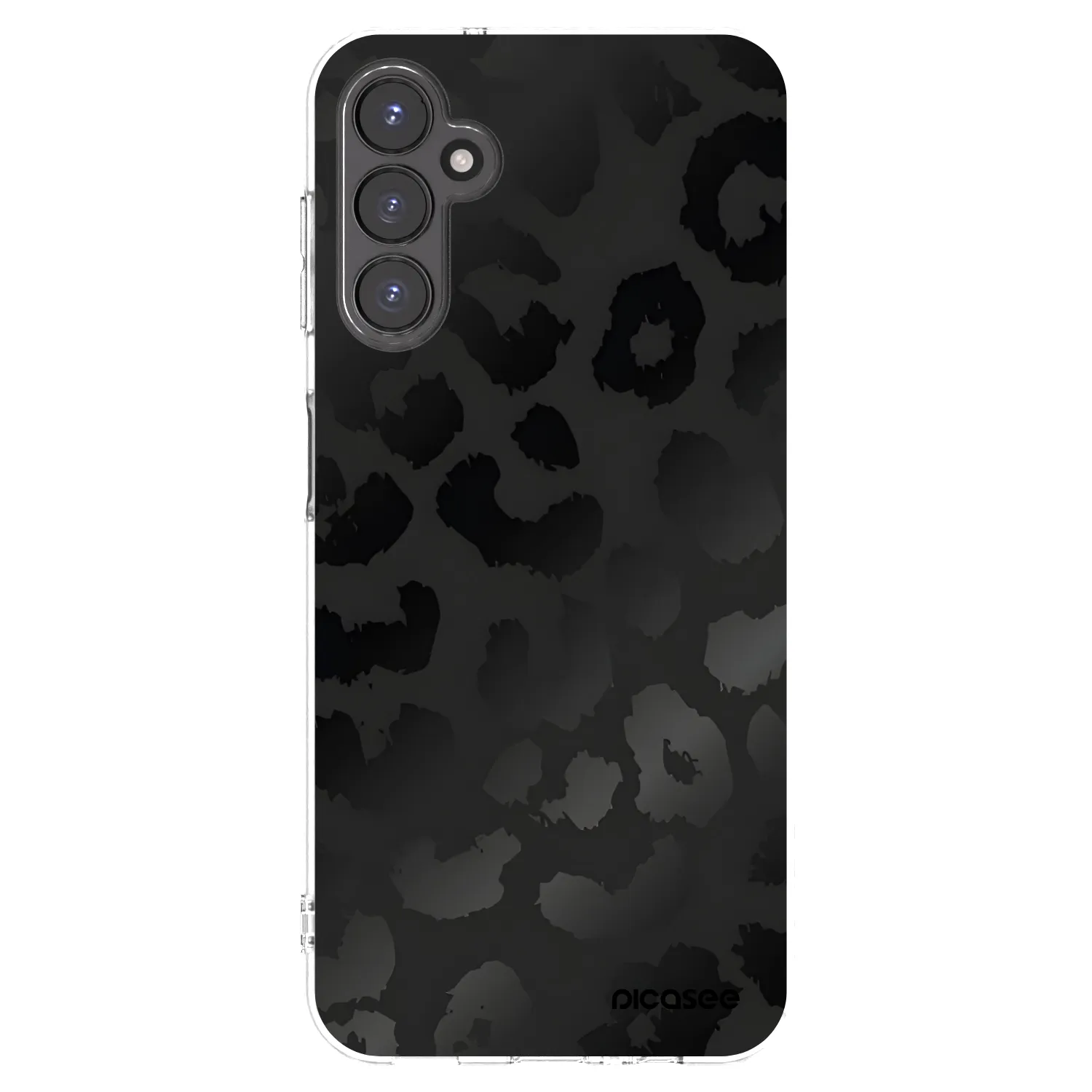 Picasee Samsung Galaxy A14 5G A146P Hülle - Transparentes Silikon - Midnight Leopard