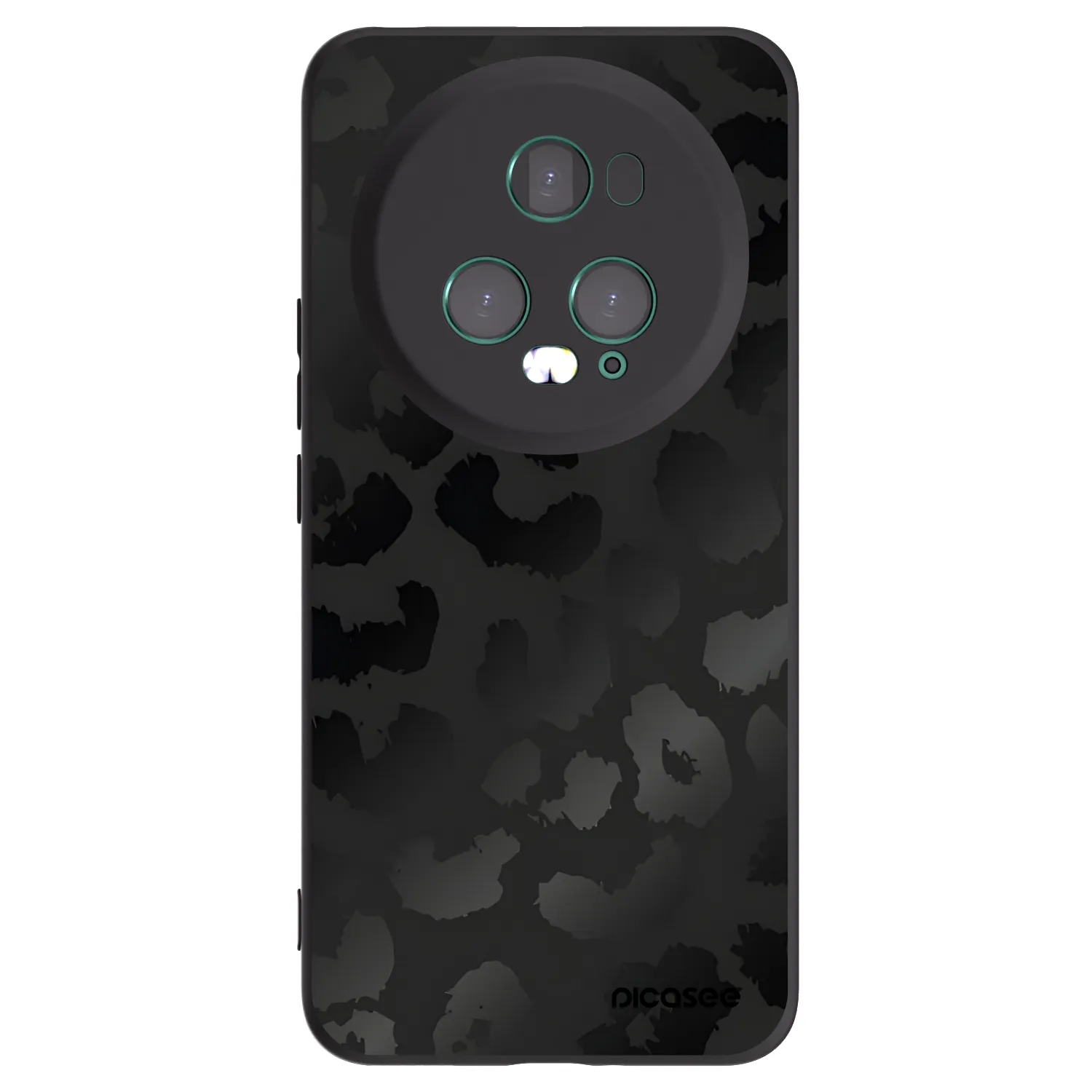 Picasee Honor Magic5 Pro Hülle - Schwarzes Silikon - Midnight Leopard