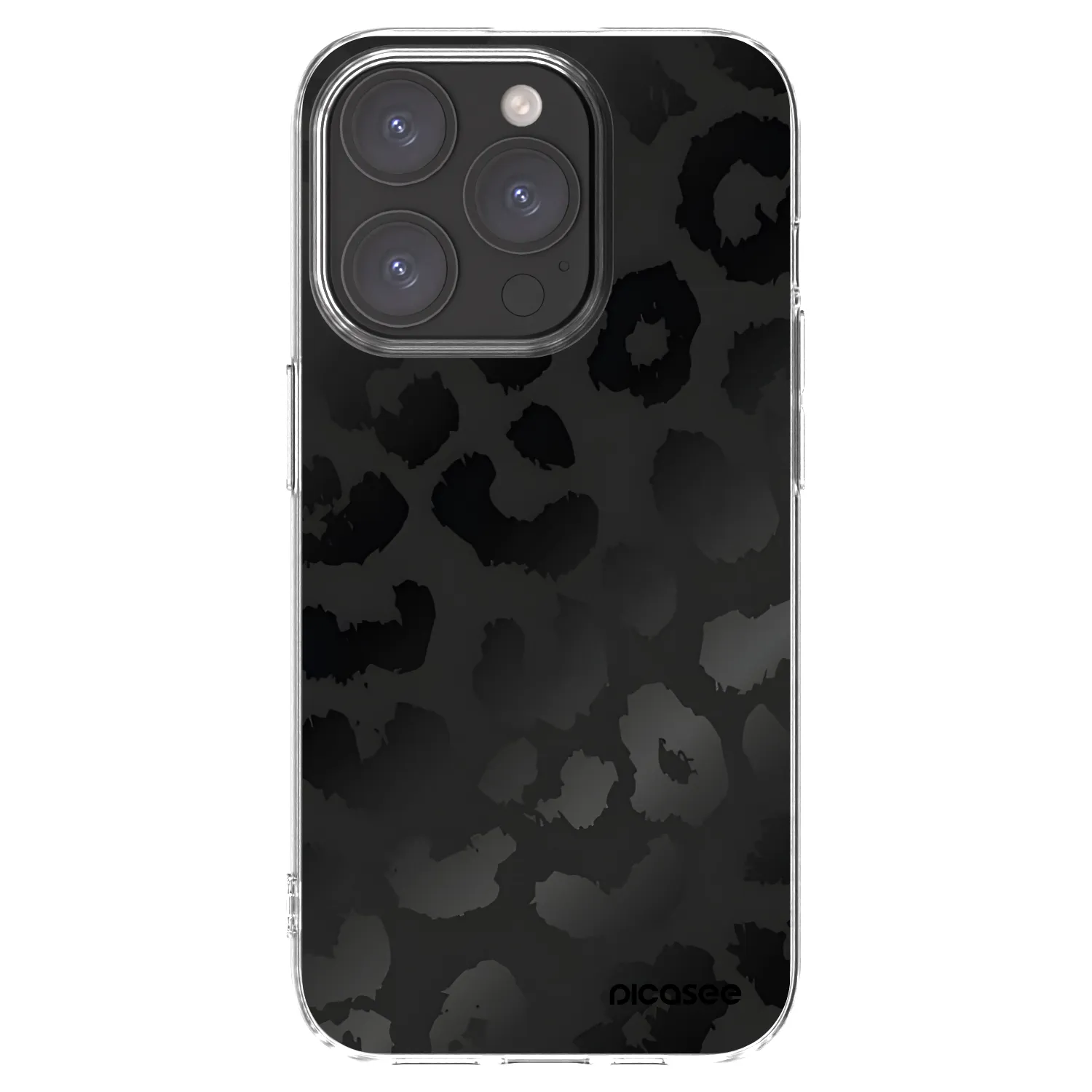 Picasee Apple iPhone 15 Pro Hülle - Transparentes Silikon - Midnight Leopard