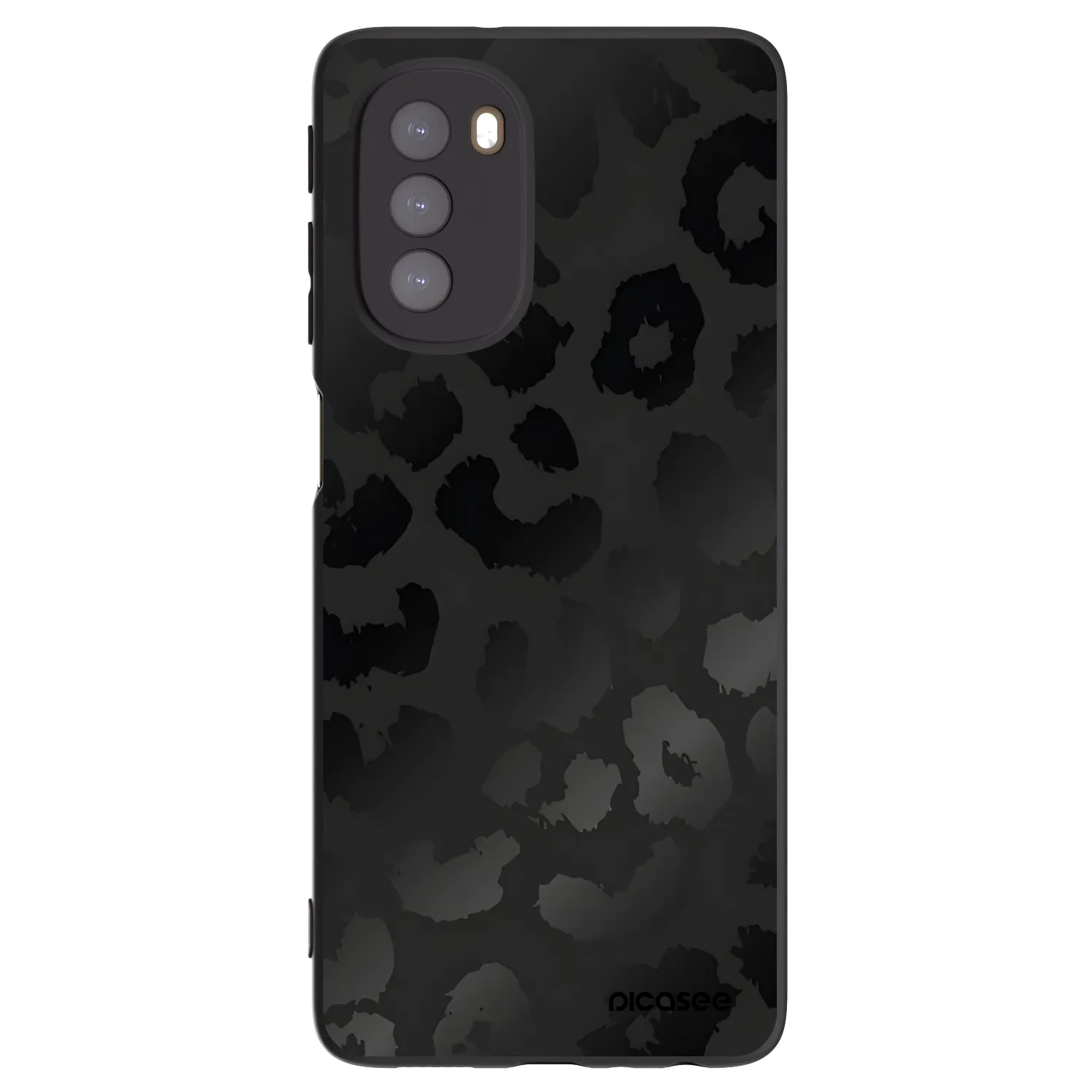 Picasee Motorola Moto G51 Hülle - Schwarzes Silikon - Midnight Leopard