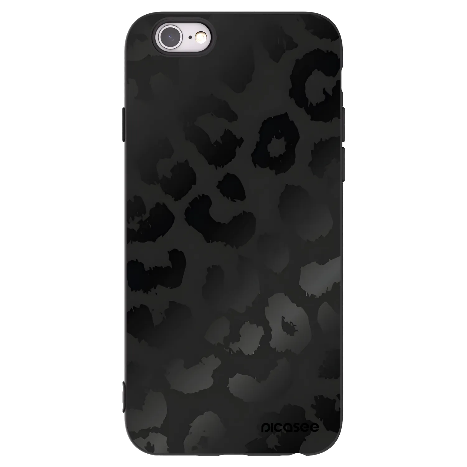 Picasee Apple iPhone 6/6S Hülle - Schwarzes Silikon - Midnight Leopard
