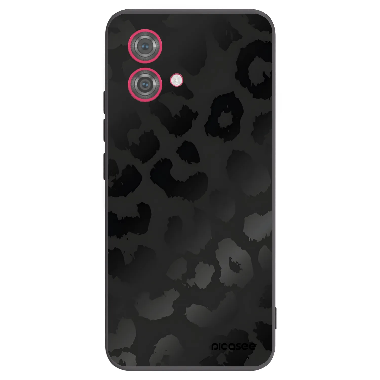 Picasee Motorola Moto G84 5G Hülle - Schwarzes Silikon - Midnight Leopard