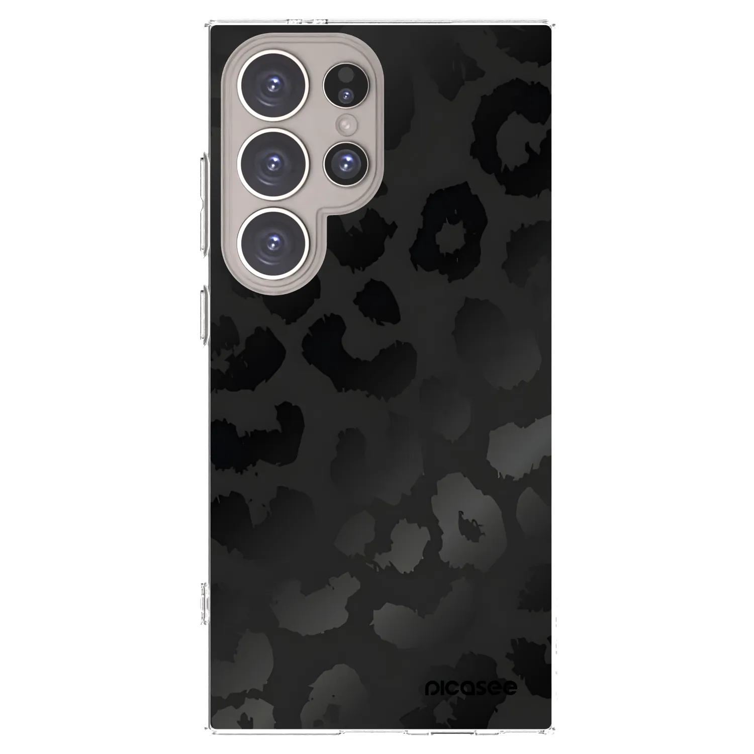 Picasee Samsung Galaxy S24 Ultra S928B 5G Hülle - Transparentes Silikon - Midnight Leopard