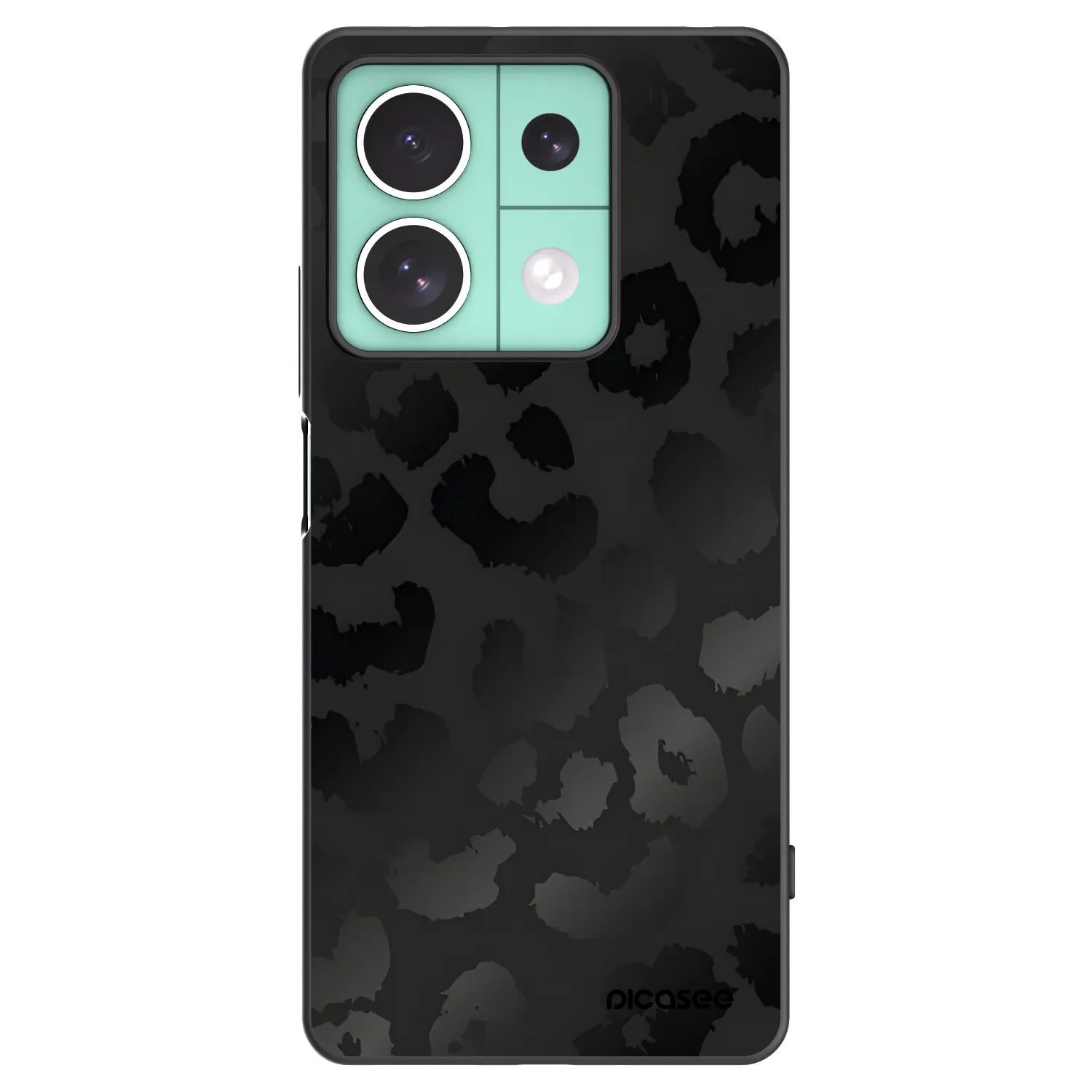 Picasee Xiaomi Redmi Note 13 5G Hülle - Schwarzes Silikon - Midnight Leopard
