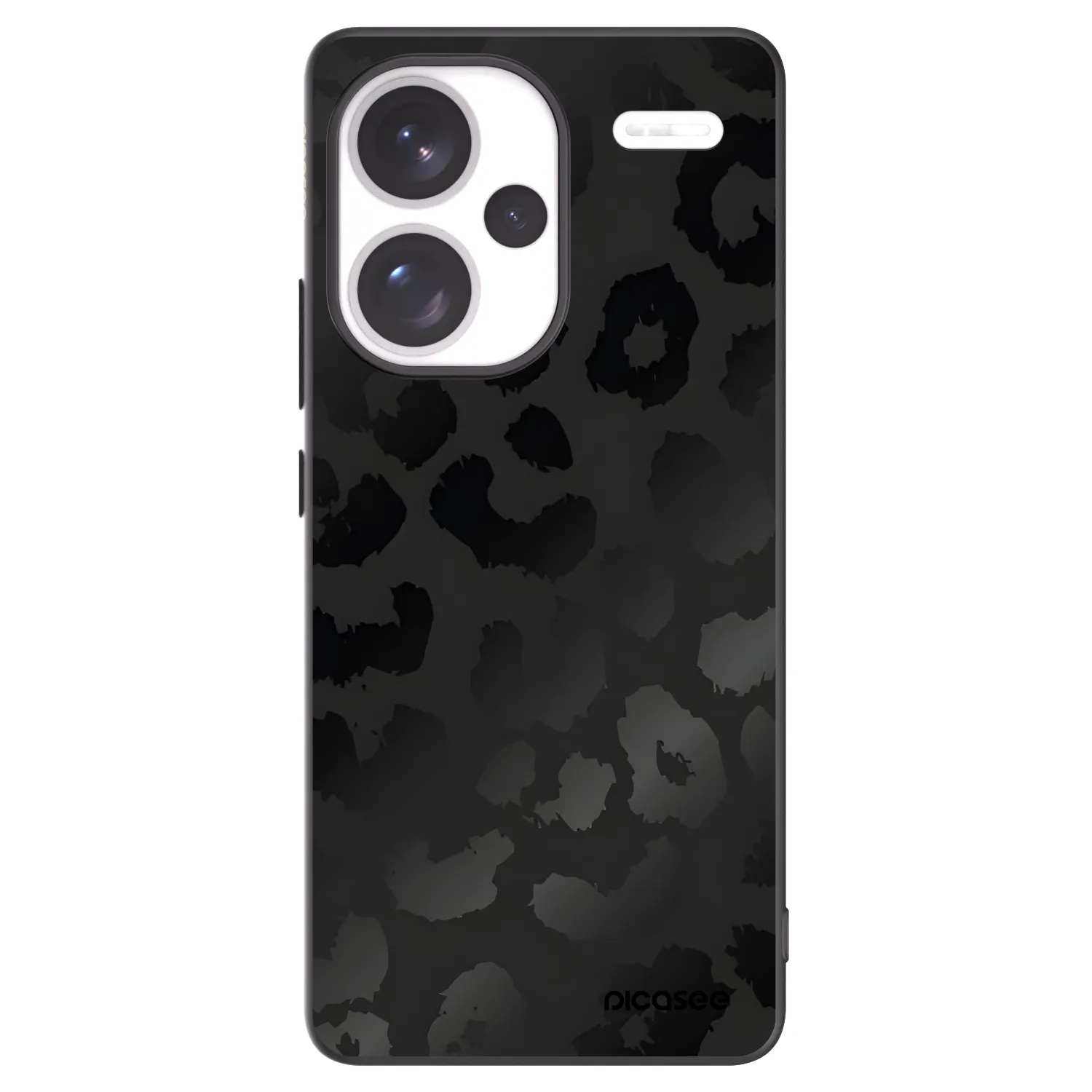 Picasee Xiaomi Redmi Note 13 Pro+ 5G Hülle - Schwarzes Silikon - Midnight Leopard
