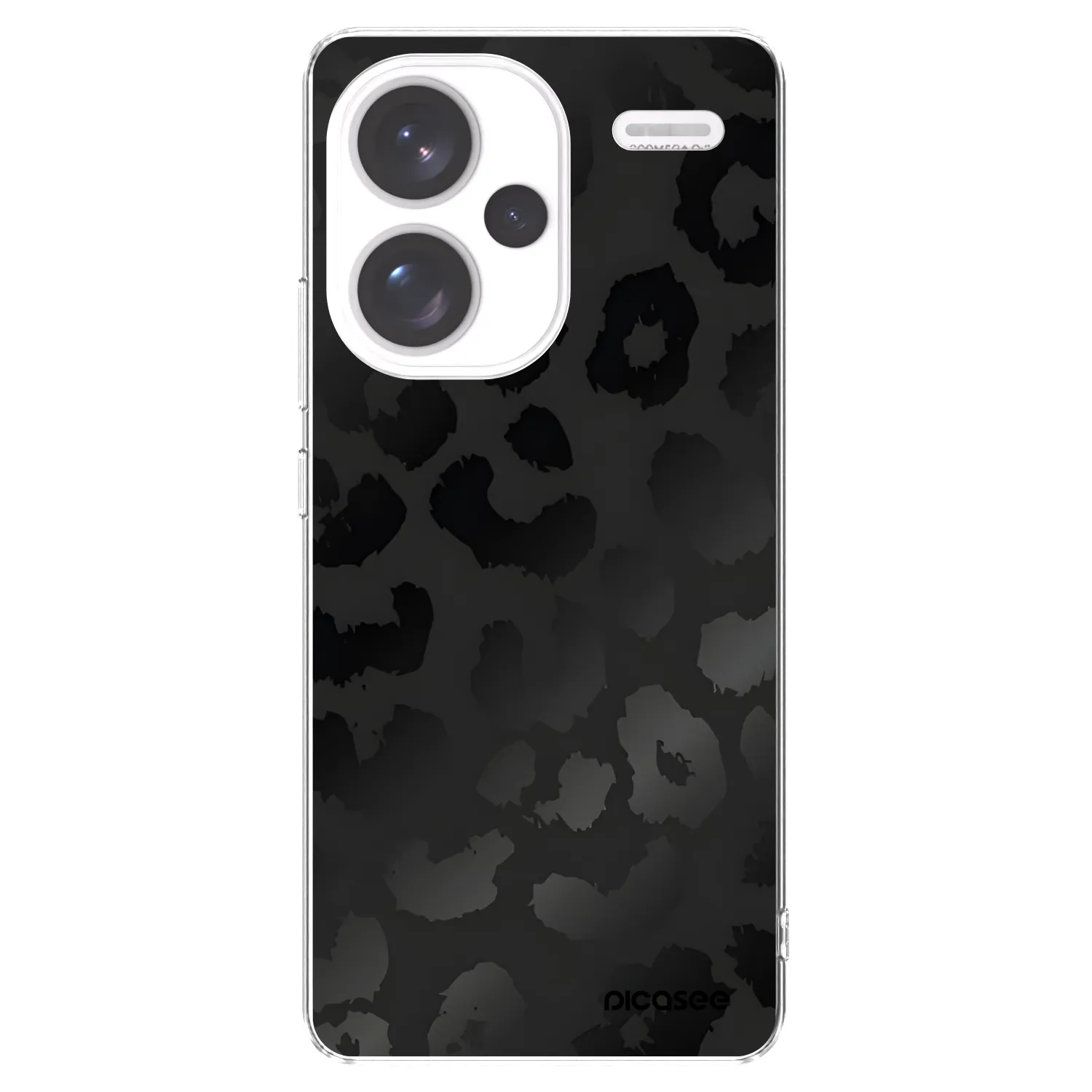 Picasee Xiaomi Redmi Note 13 Pro+ 5G Hülle - Transparentes Silikon - Midnight Leopard