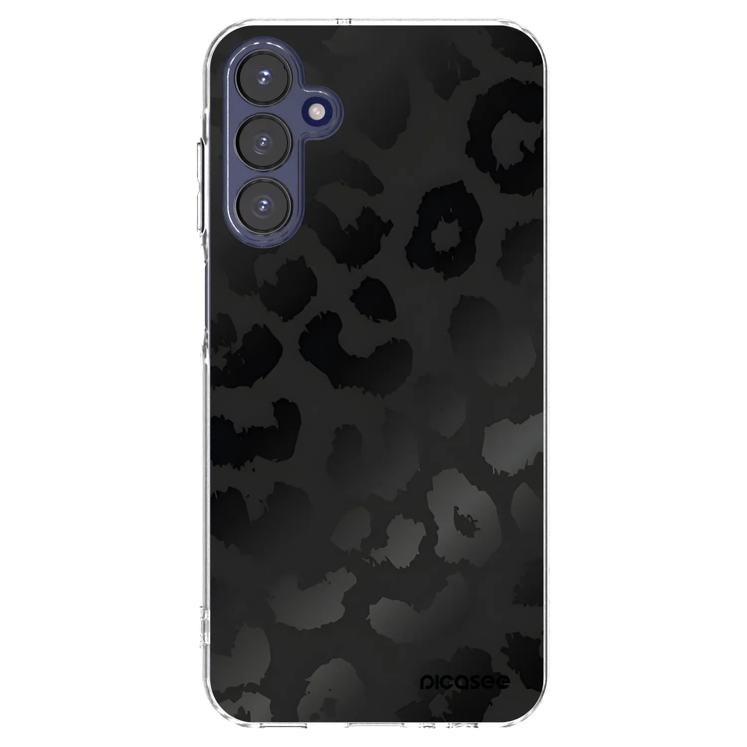 Picasee Samsung Galaxy A15 A155F 4G Hülle - Transparentes Silikon - Midnight Leopard